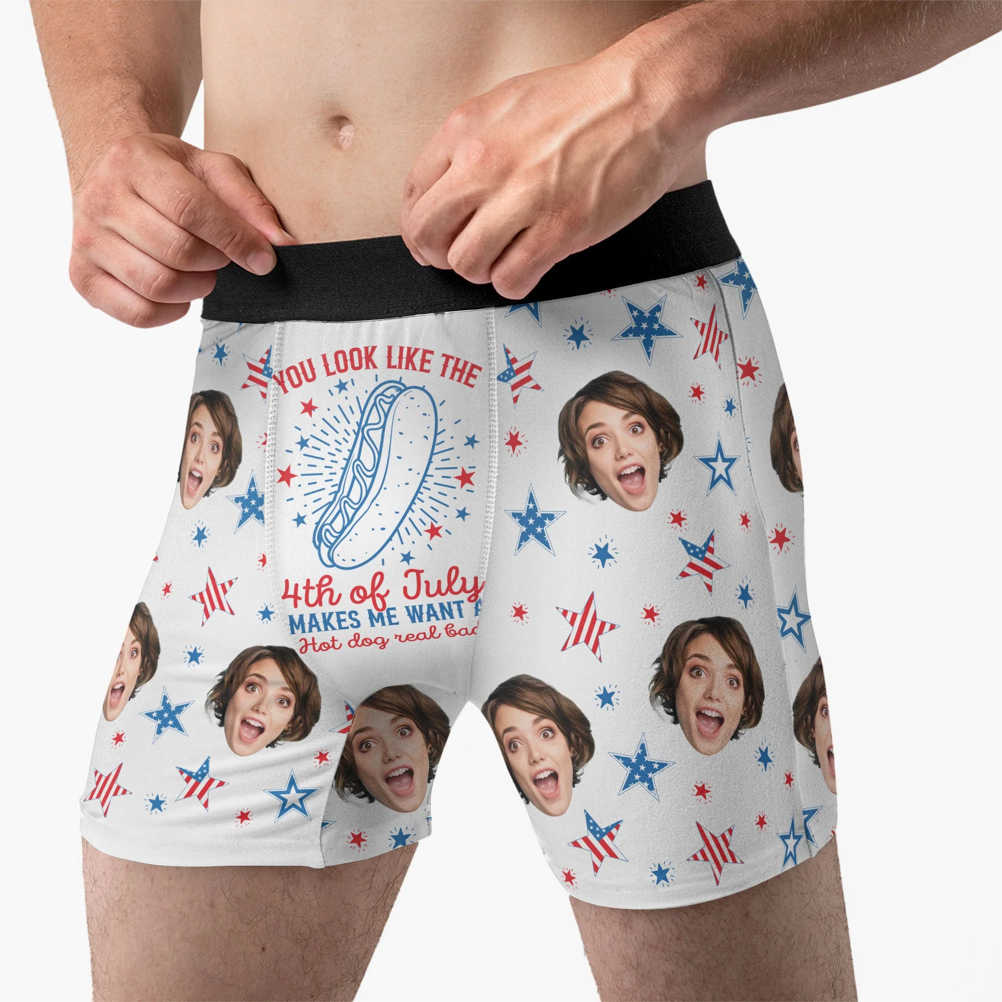 You Look Like The 4Th Of July - Personalized Photo Men's Boxer Briefs - Image 5
