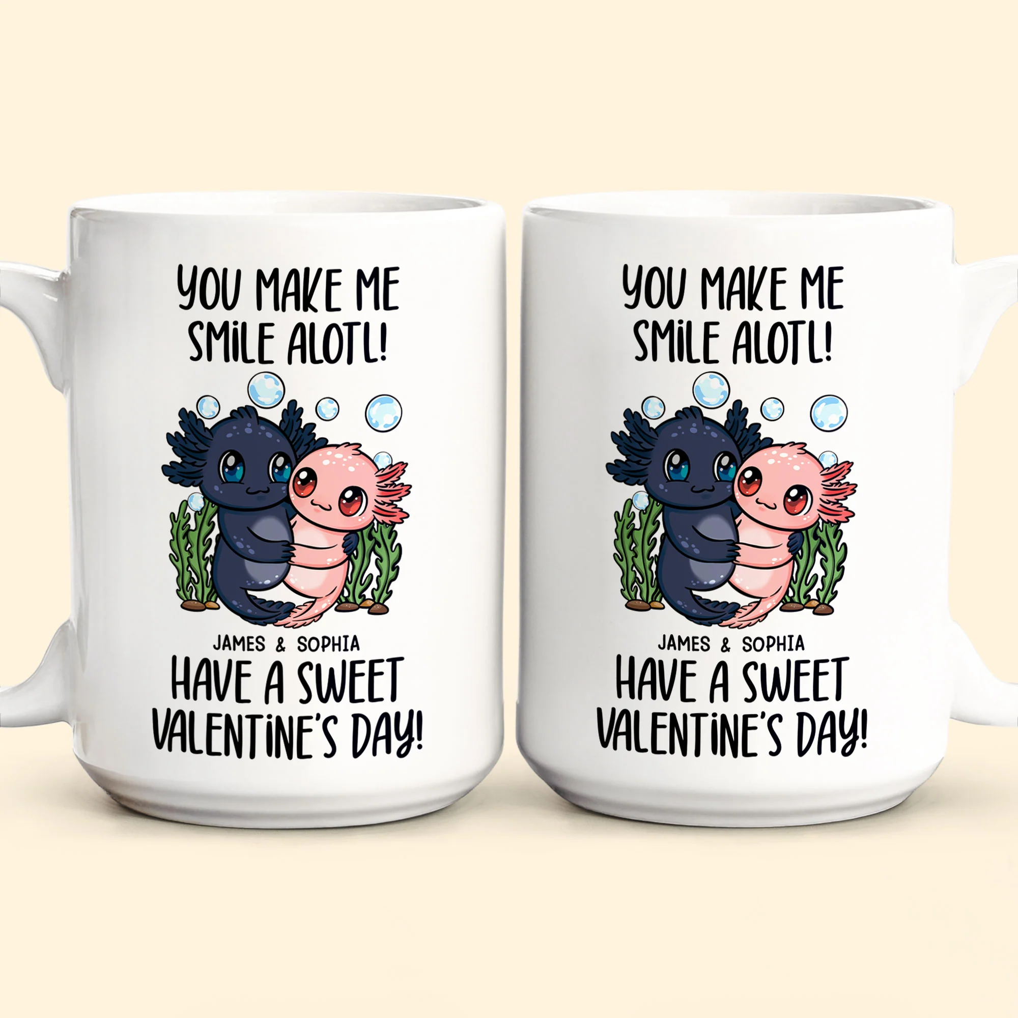 You Make Me Smile Alotl - Personalized Mug - Image 7