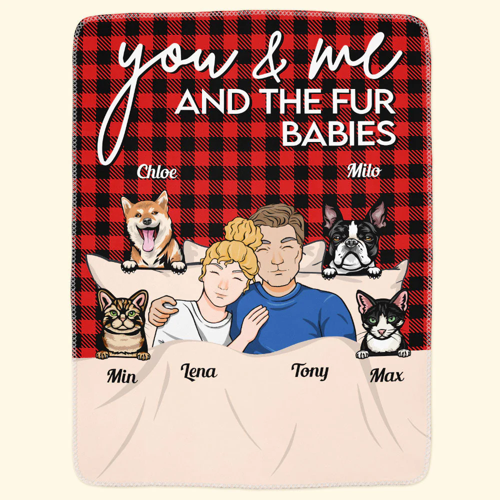 You & Me And Our Fur Babies - Personalized Pet Blanket - Image 4