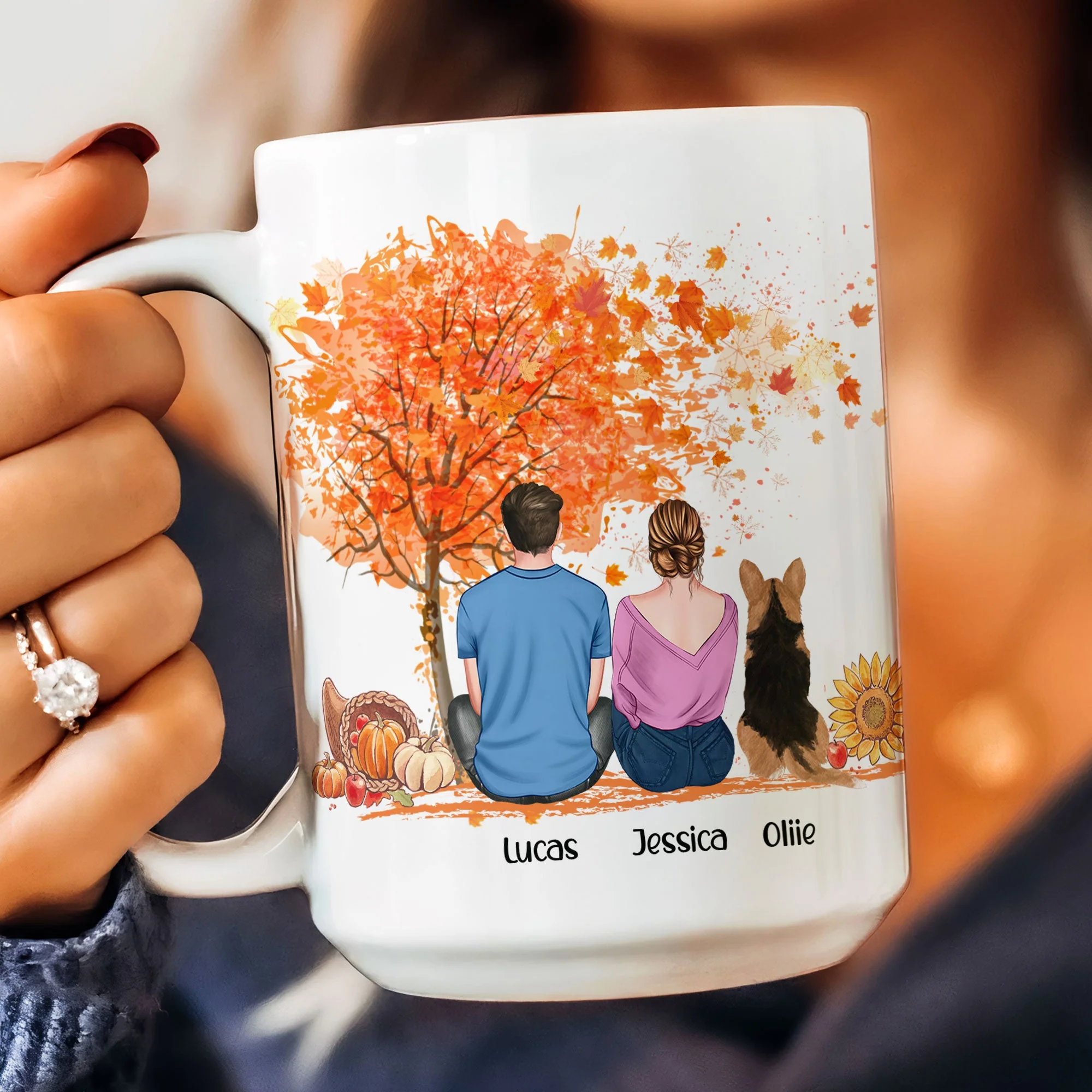 You & Me And The Dog - Personalized Mug - Image 8