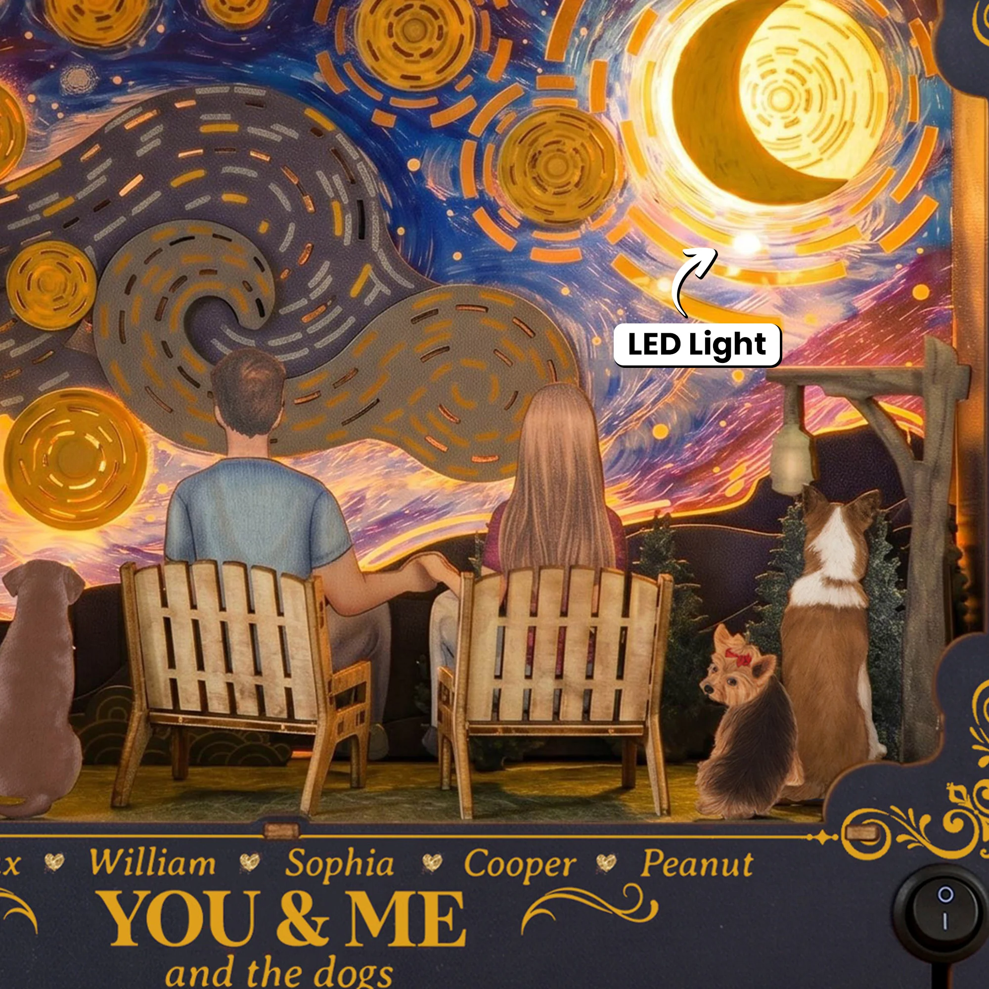 You & Me And The Dogs - Personalized DIY Book Nook Kit - Image 3