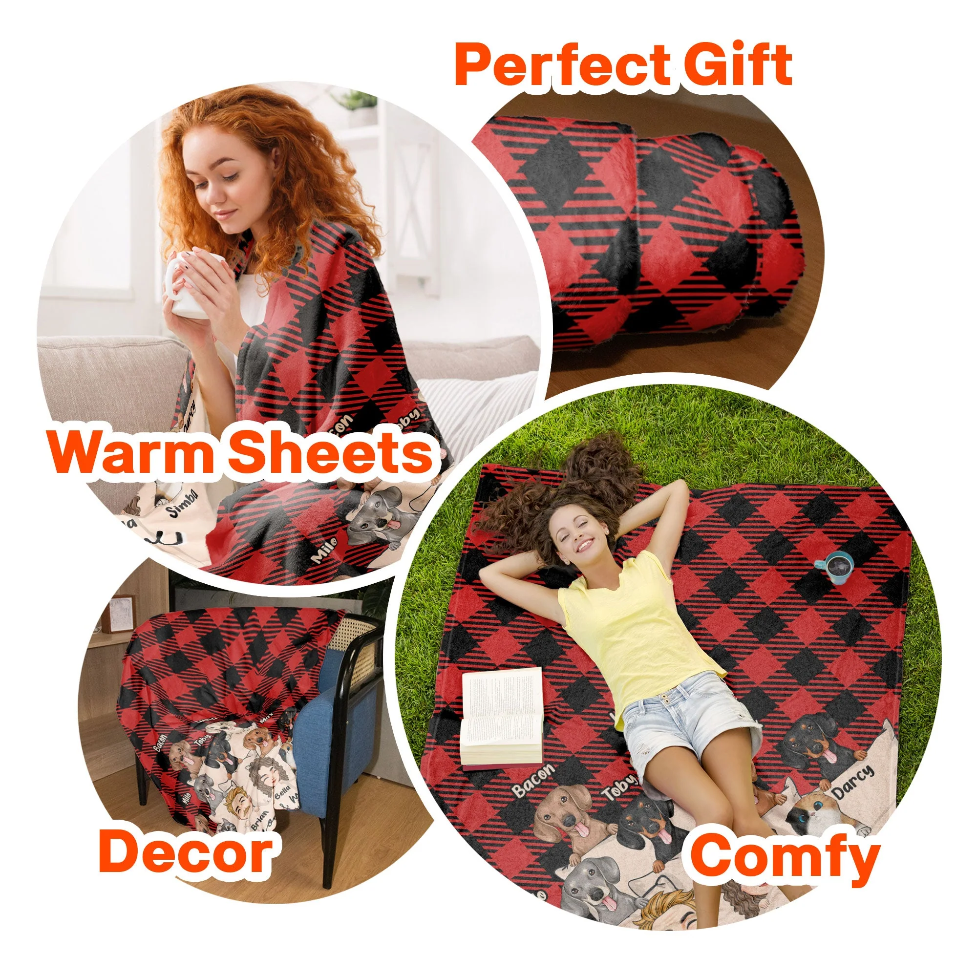 You & Me And The Dogs The Cats V2 - Personalized Blanket - Image 6