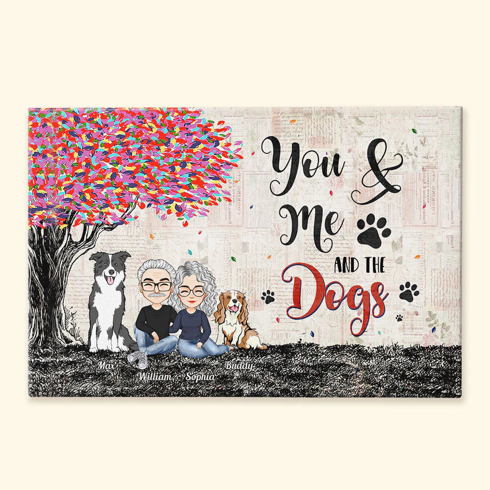 You Me And The Pets - Personalized Poster, Canvas - Birthday Christmas Gift For Husband And Wife, Pet Lovers - Image 4