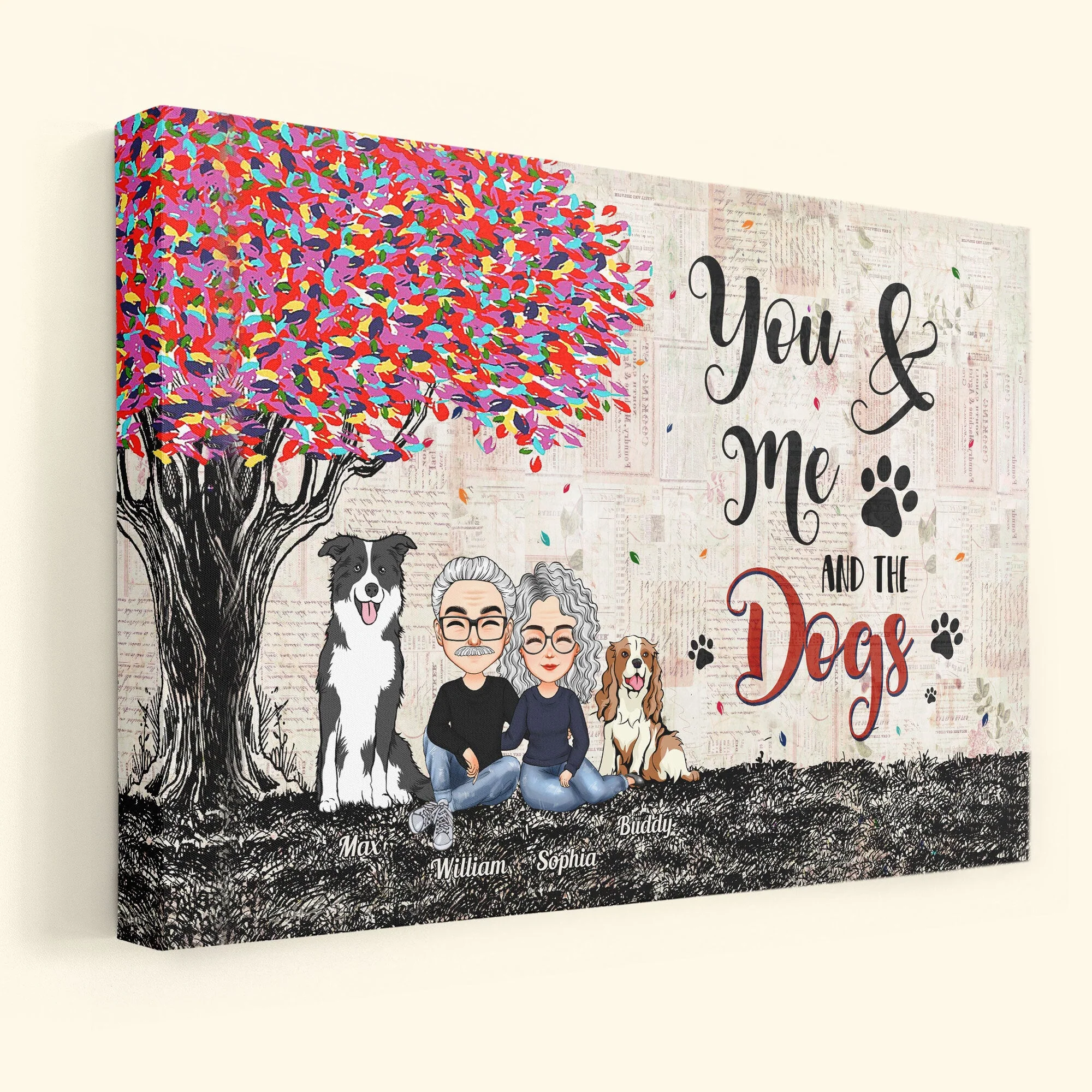 You Me And The Pets - Personalized Poster, Canvas - Birthday Christmas Gift For Husband And Wife, Pet Lovers - Image 5