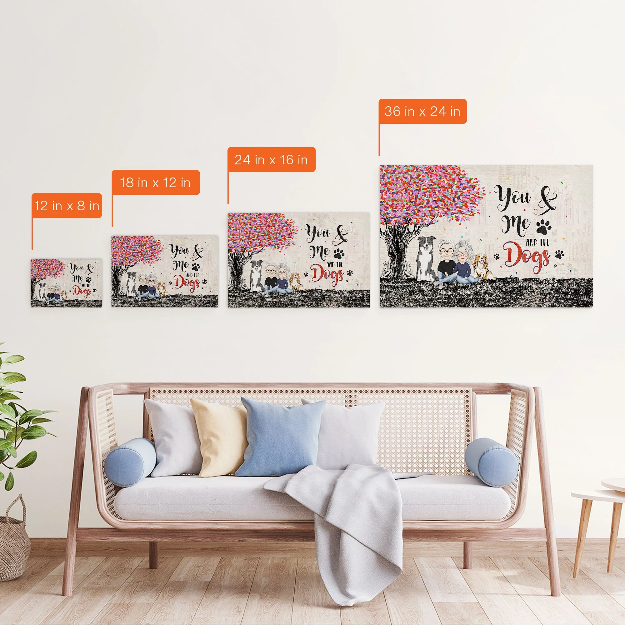 You Me And The Pets - Personalized Poster, Canvas - Birthday Christmas Gift For Husband And Wife, Pet Lovers - Image 7