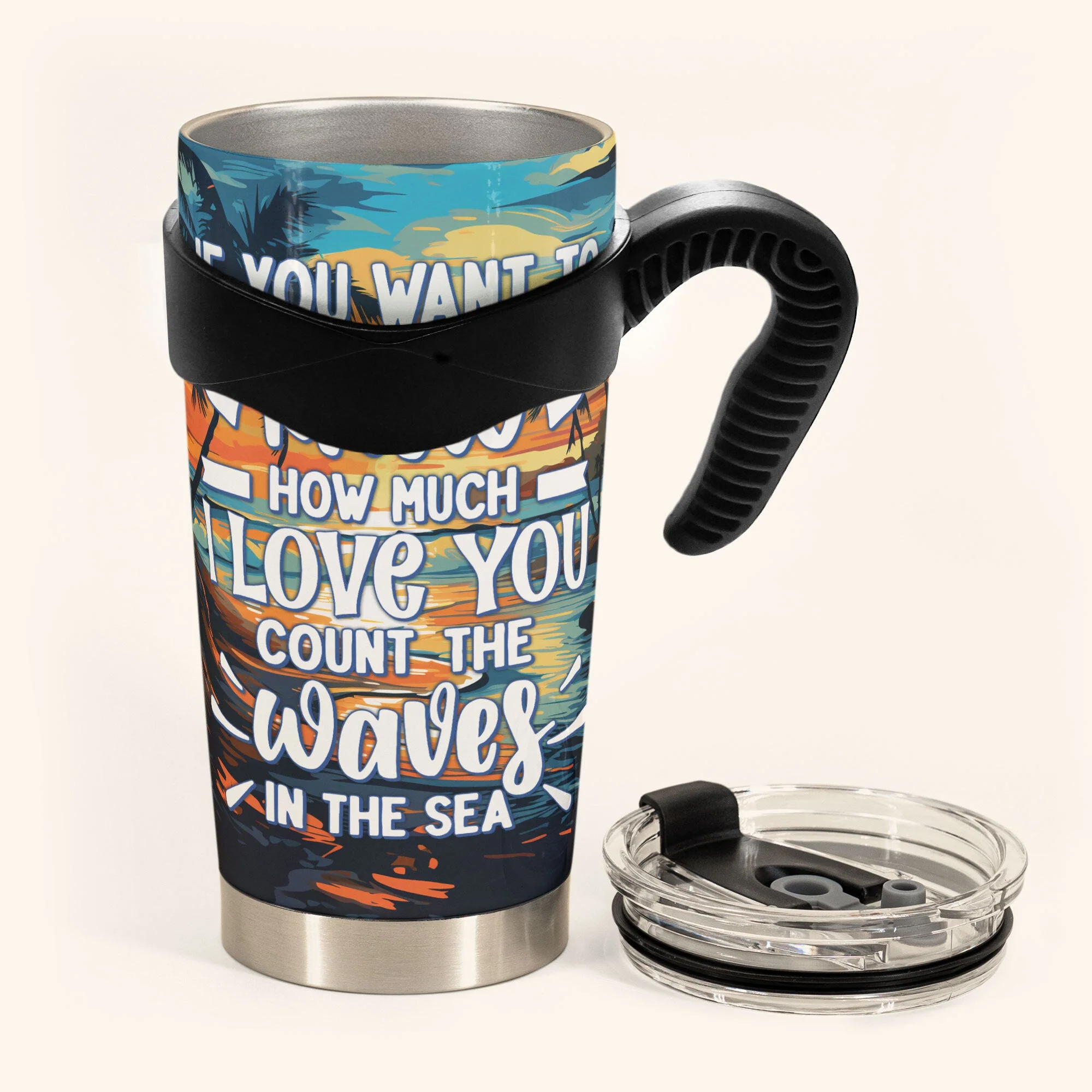 You & Me And The Sea - Personalized Tumbler Cup - Image 7