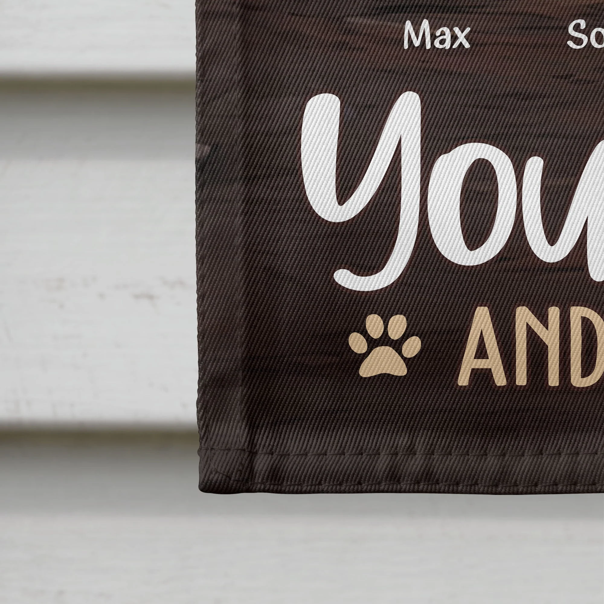 You & Me & The Pets - Personalized Garden Flag - Image 4