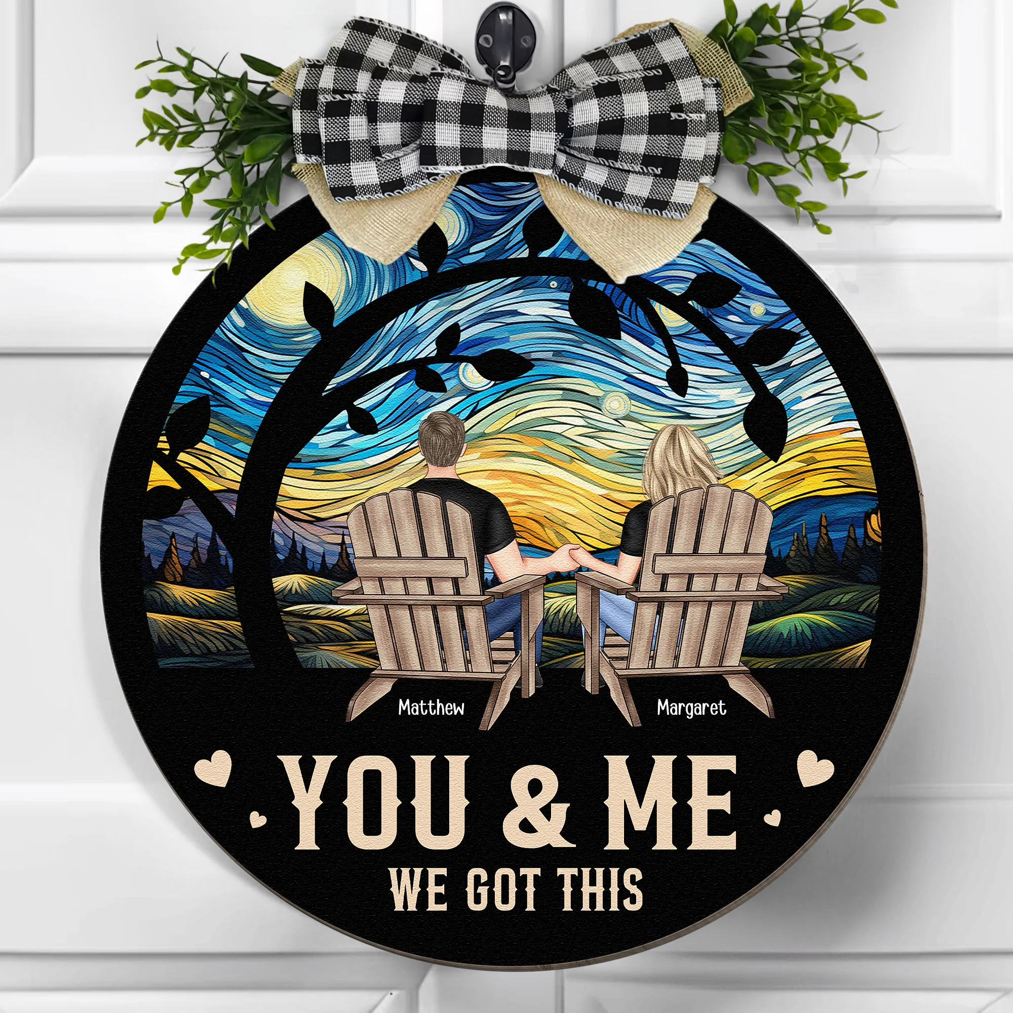 You & Me We Got This Anniversary Gift - Personalized Wood Sign - Image 4