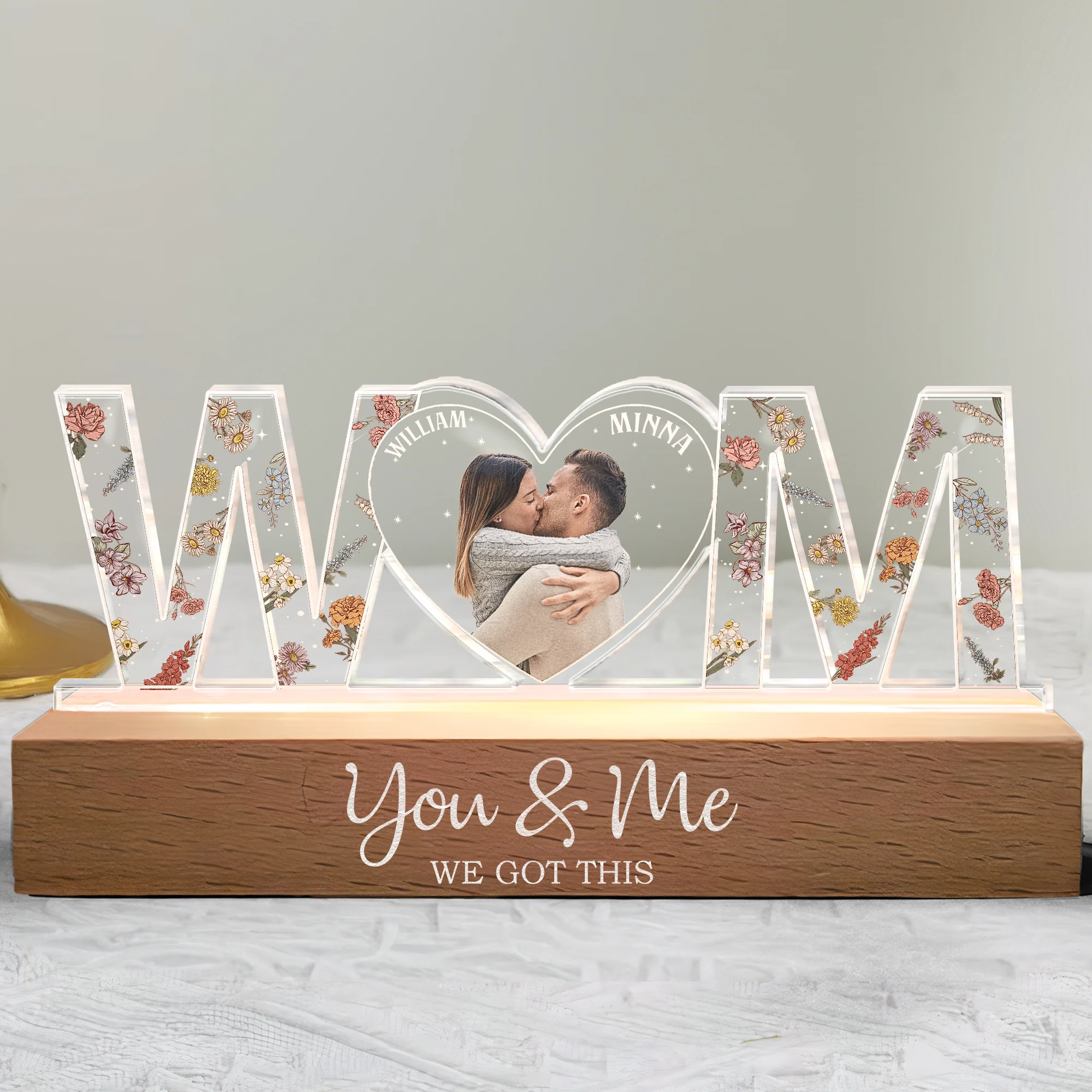 You & Me We Got This Custom Photo - Personalized Photo LED Night Light - Image 4