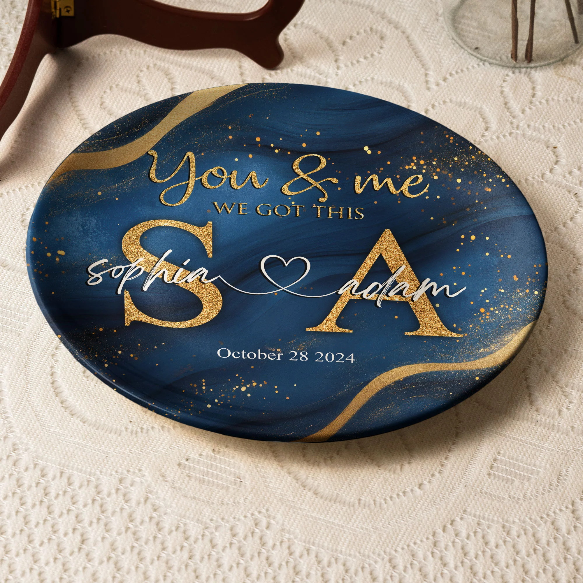 You & Me We Got This Minimalism - Personalized Ceramic Plate - Image 4
