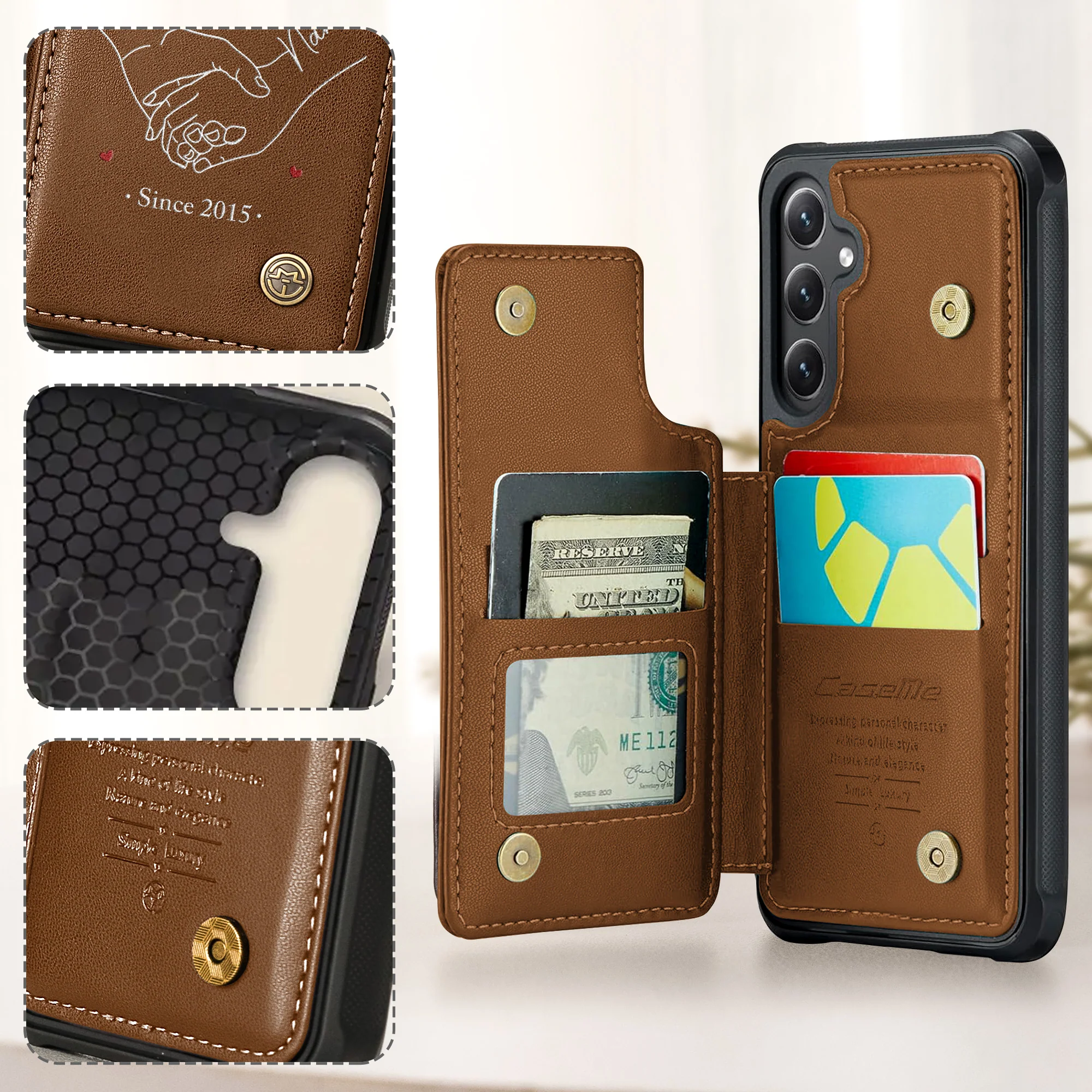 You & Me We Got This - Personalized Leather Flip Wallet Phone Case - Image 4