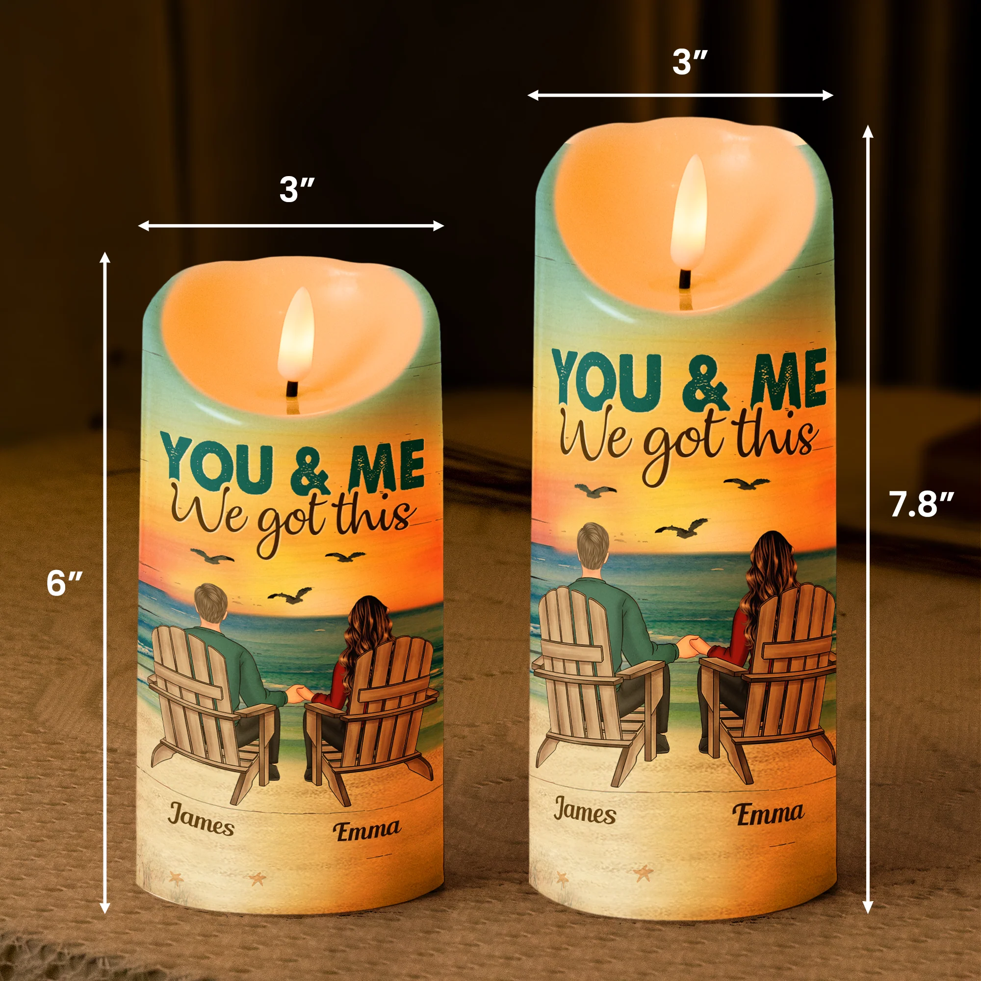 You & Me We Got This - Personalized LED Candle - Image 8