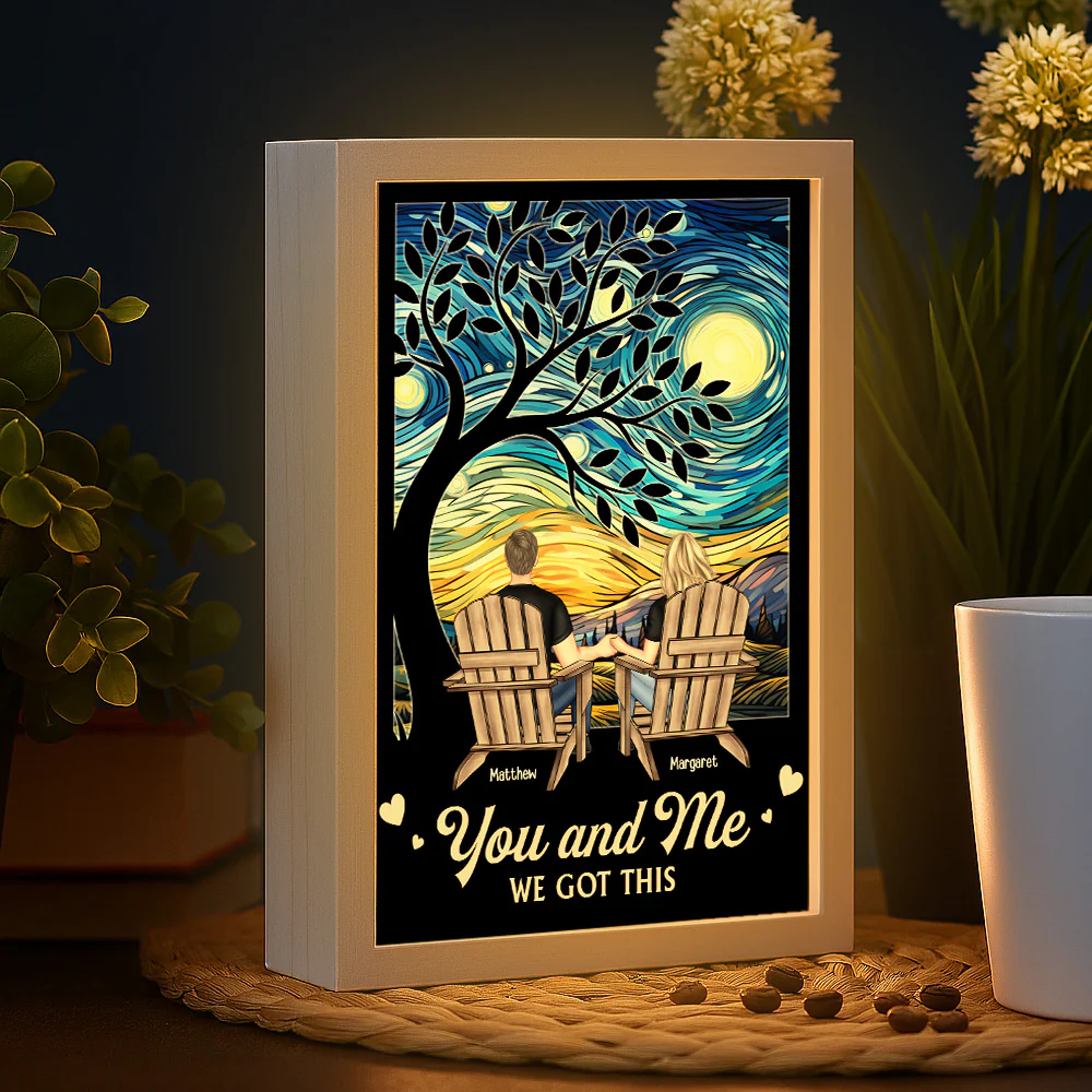 You & Me We Got This Starry Night New Version - Personalized Frame Light Box - Image 2