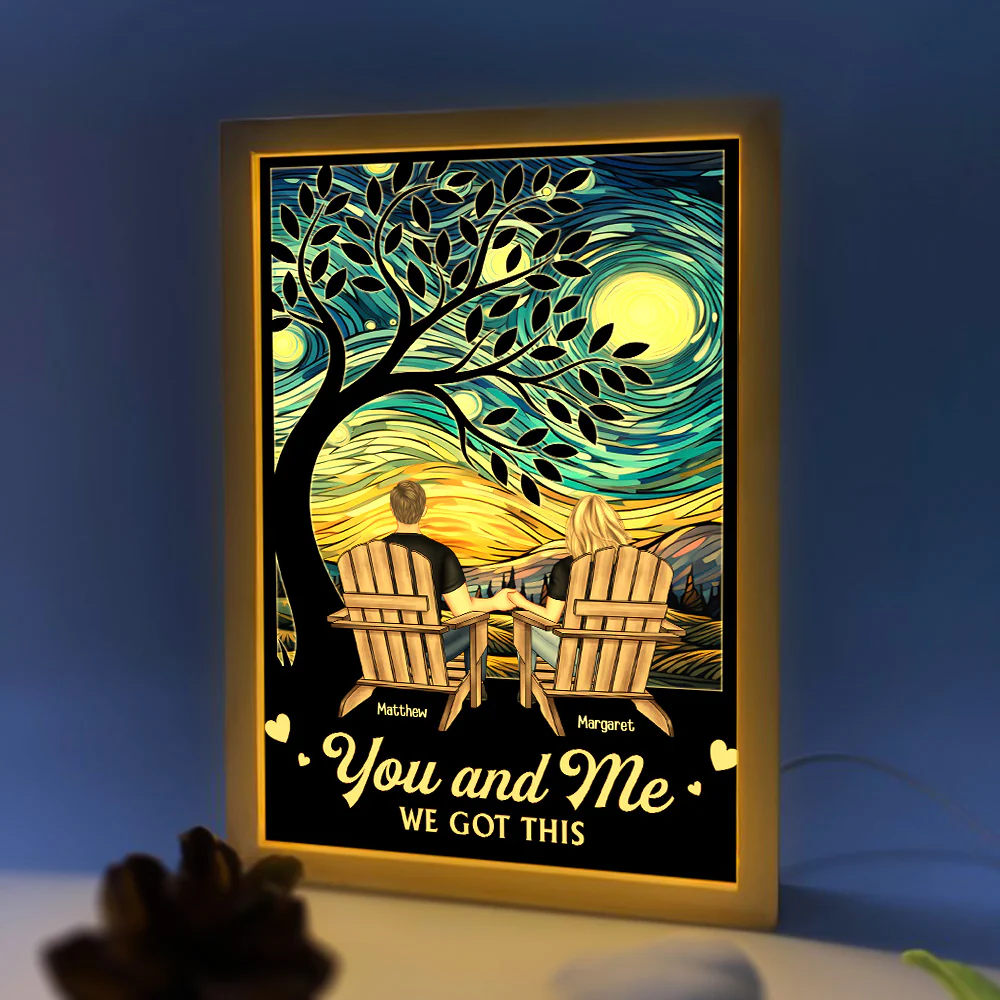 You & Me We Got This Starry Night New Version - Personalized Frame Light Box - Image 6