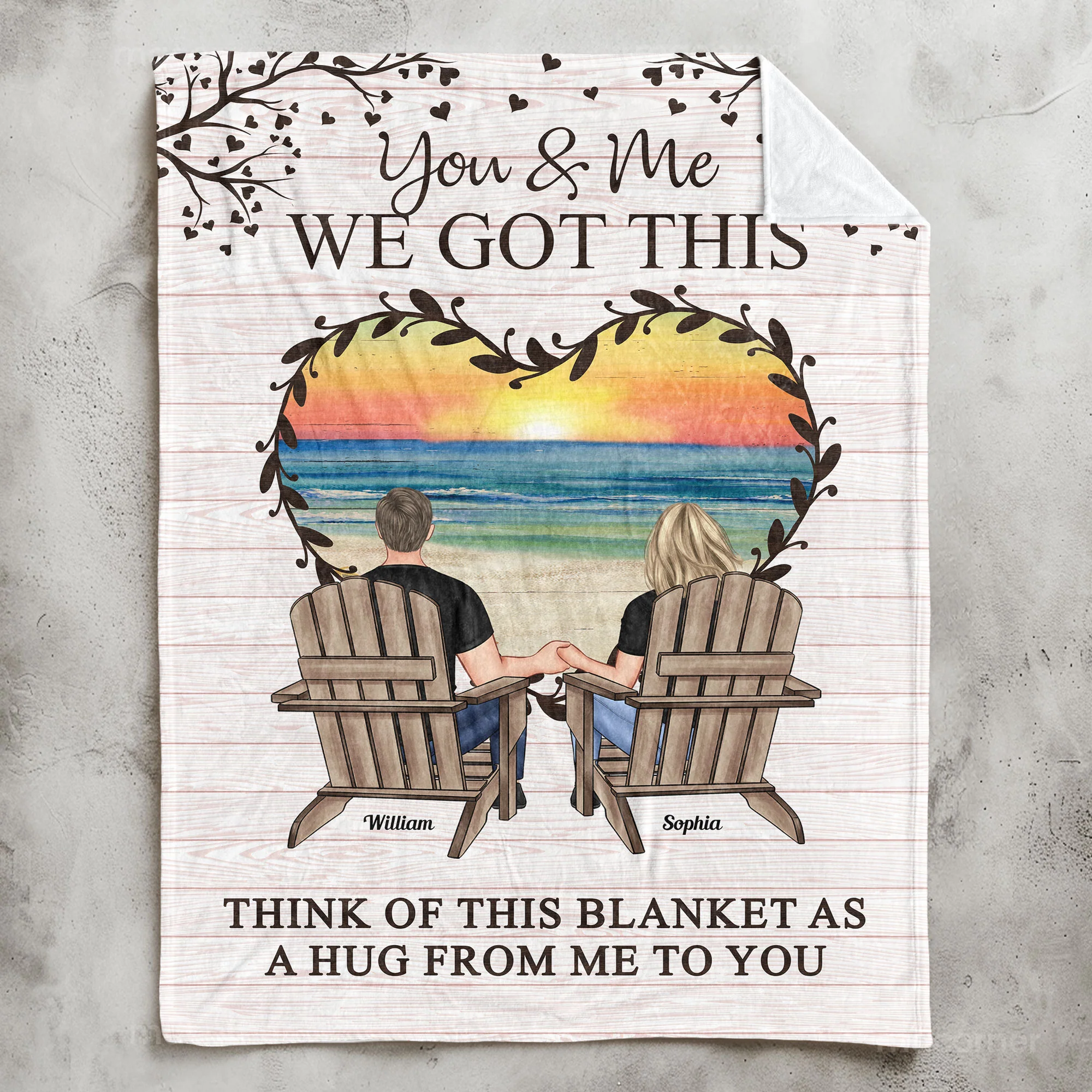 You & Me We Got This Think Of This Blanket As A Hug - Personalized Blanket - Image 2