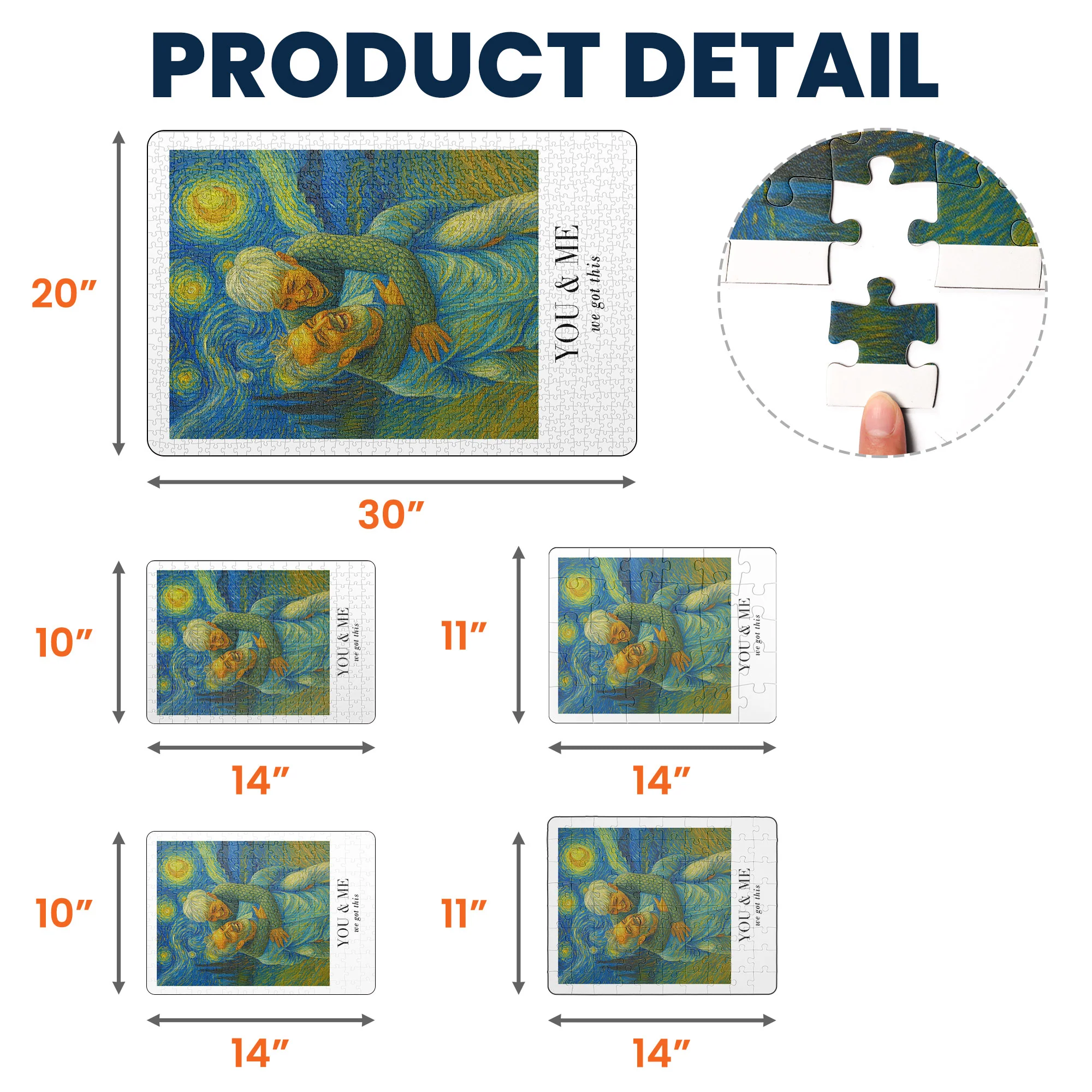 You & Me We Got This Van Gogh Art - Personalized Photo Jigsaw Puzzle - Image 8