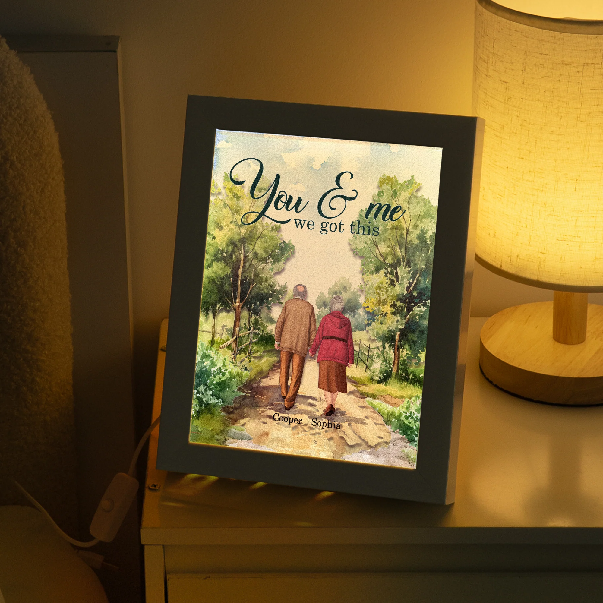 You & Me We Got This Ver 2 - Personalized 3D Lighted Shadow Box - Image 3