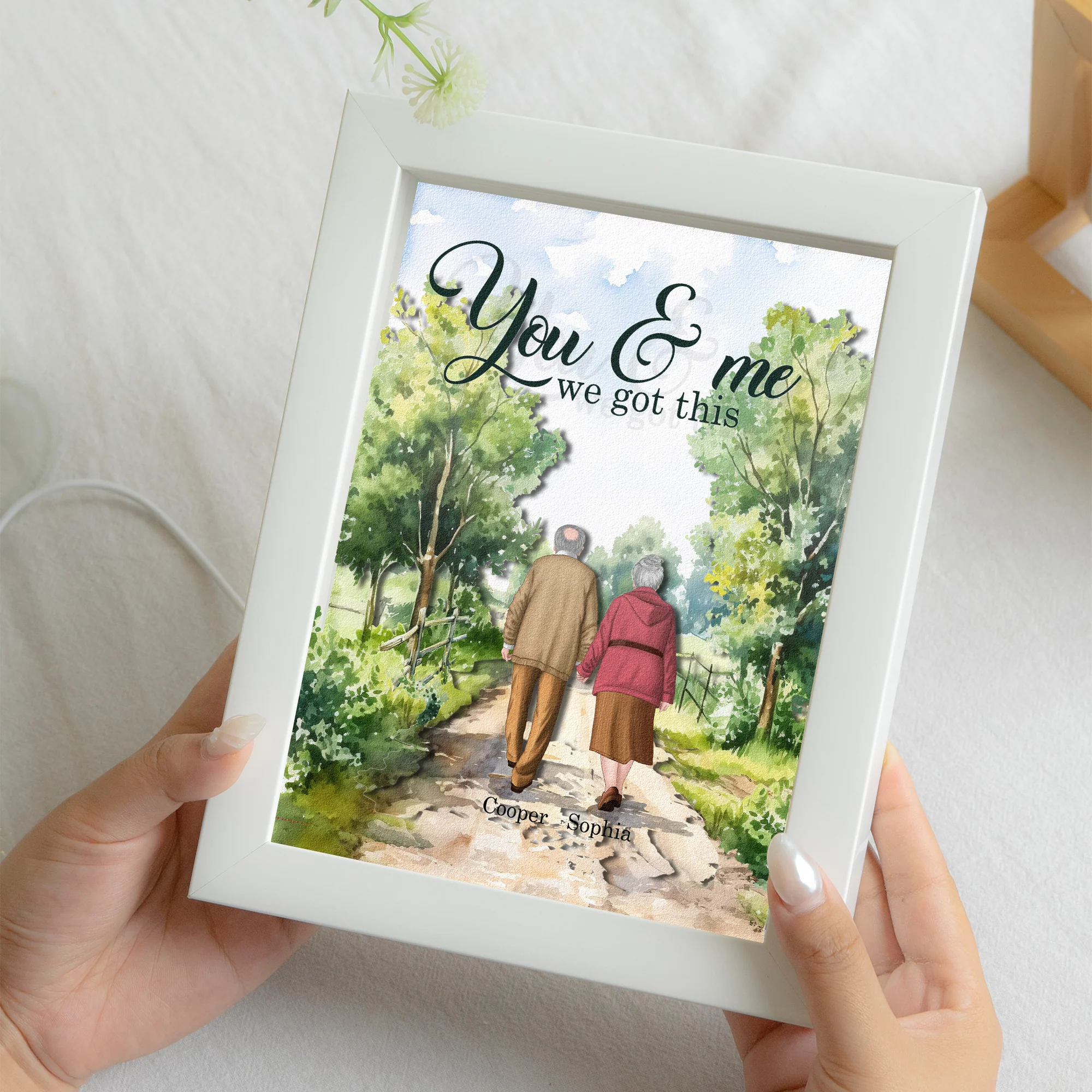 You & Me We Got This Ver 2 - Personalized 3D Lighted Shadow Box - Image 5