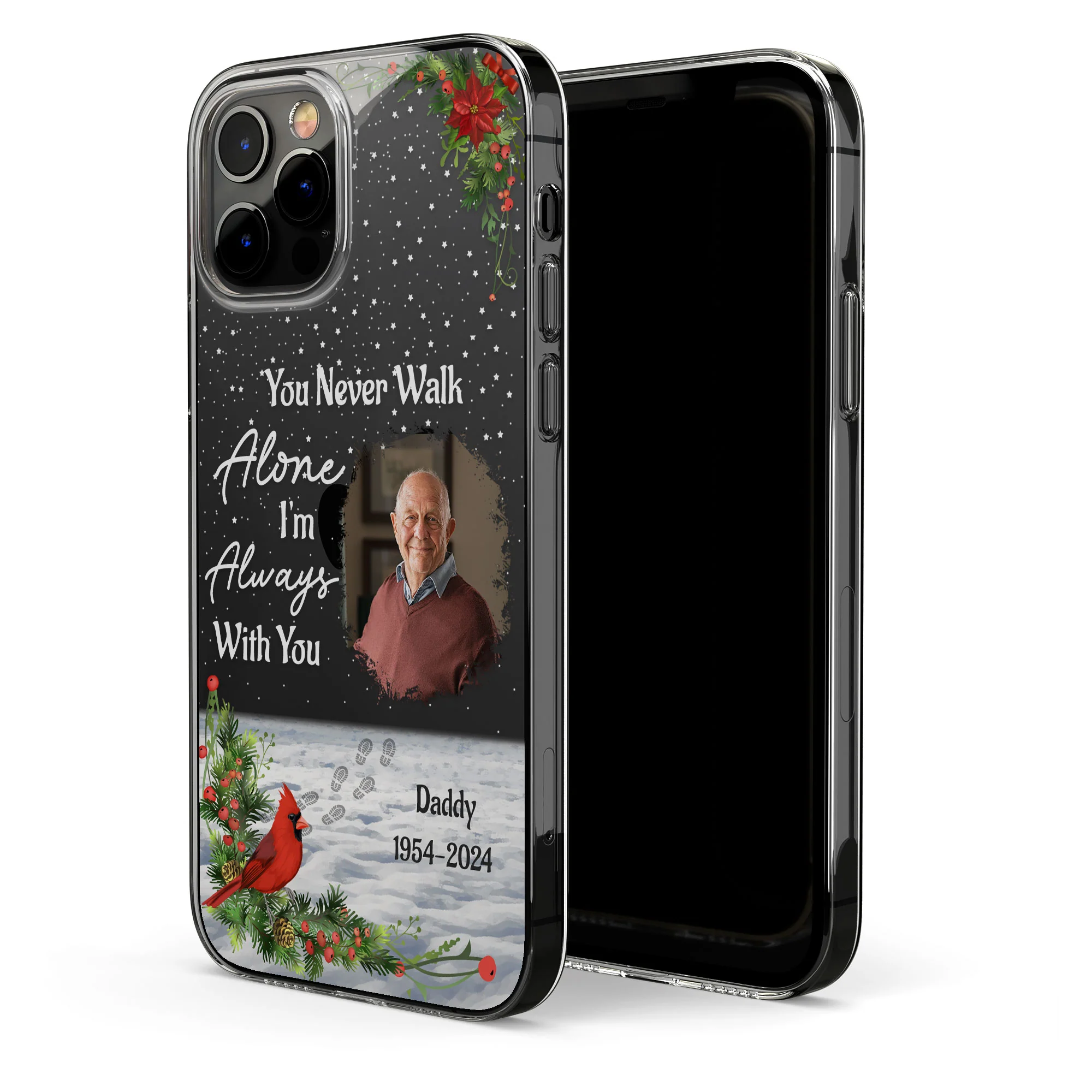 You Never Walk Alone I'm Always With You - Personalized Photo Clear Phone Case - Image 4