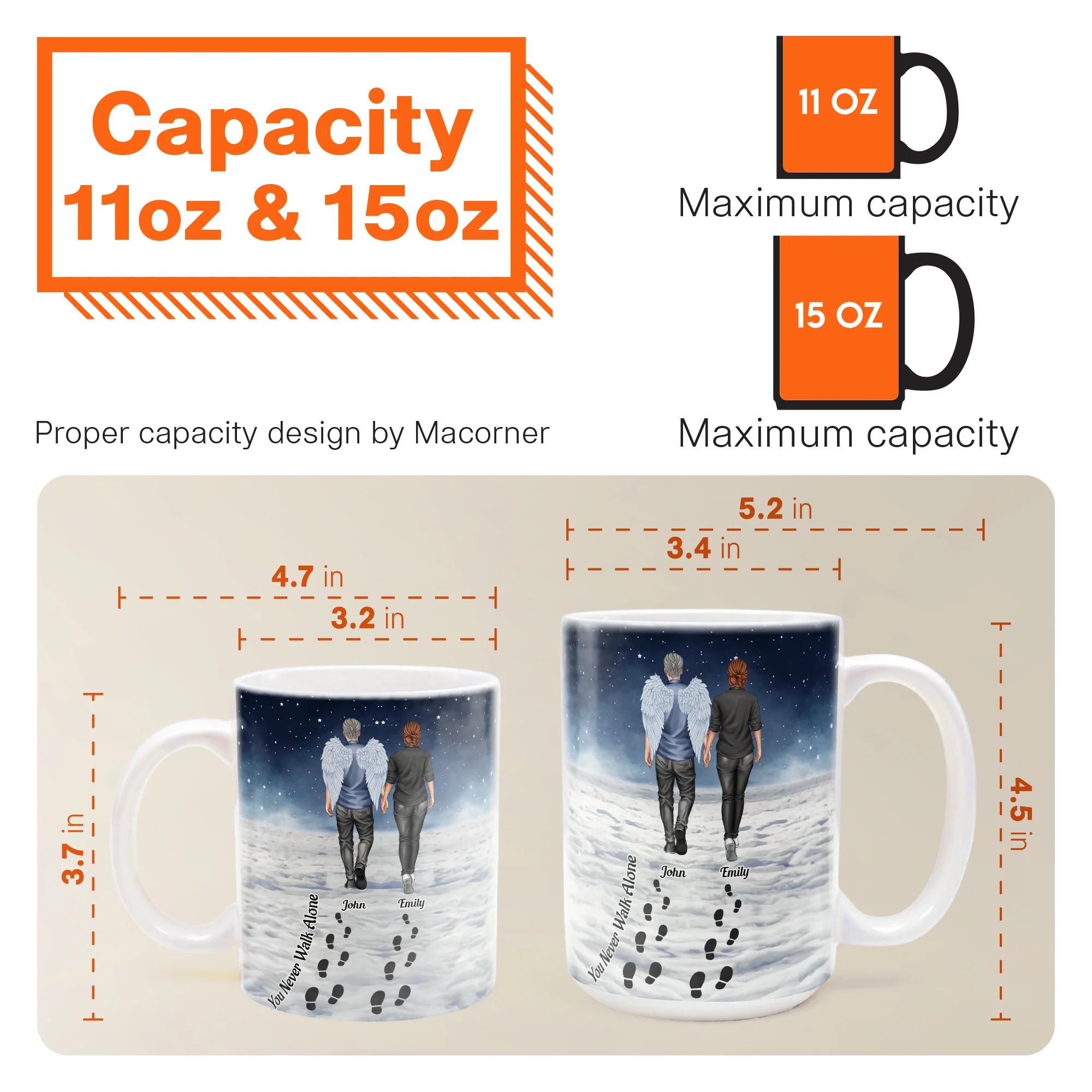 You Never Walk Alone - Memorial Gift For Loss Of Loved Ones - Personalized Mug - Image 10