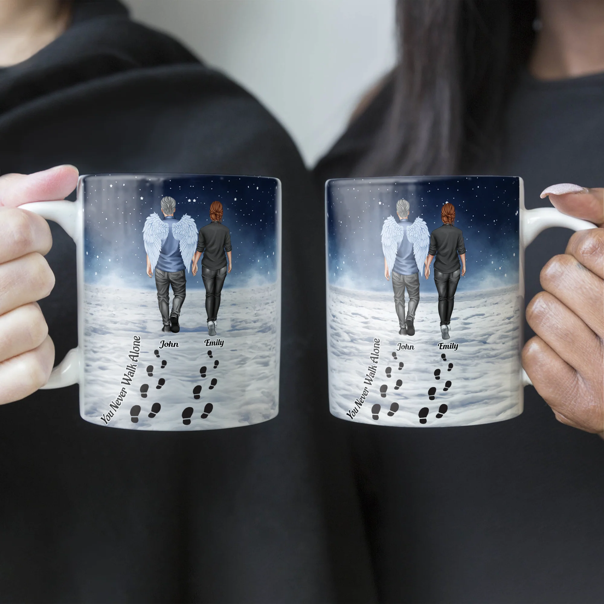 You Never Walk Alone - Memorial Gift For Loss Of Loved Ones - Personalized Mug - Image 3