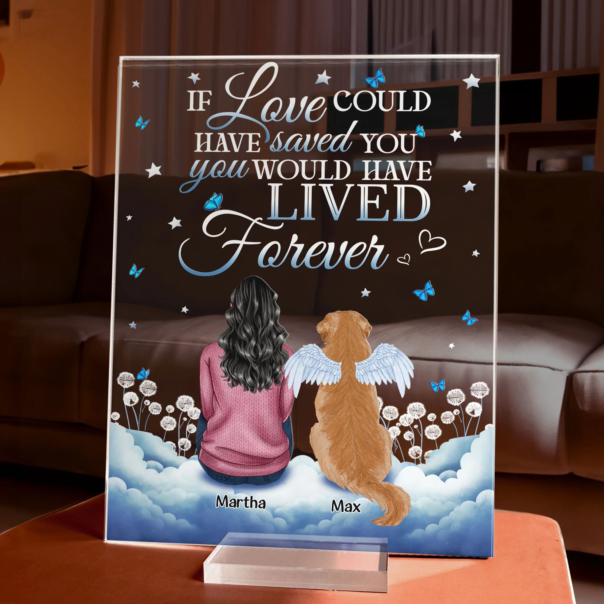 You Were My Favorite Hello And Hardest Goodbye - Personalized Acrylic Plaque - Image 2