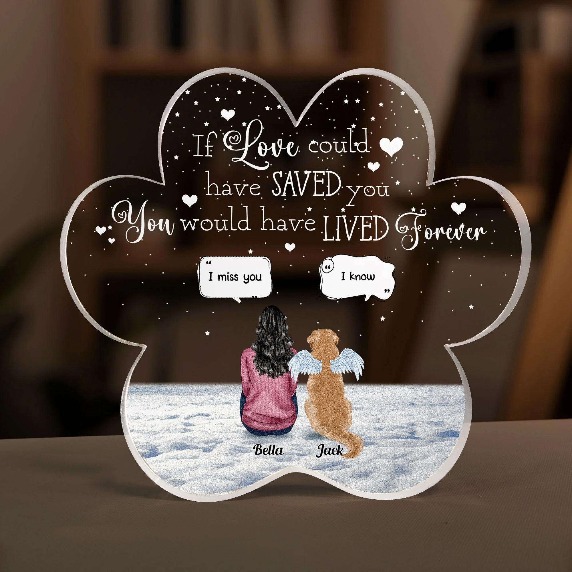 If Love Could Have Saved You - Personalized Custom Shaped Acrylic Plaque - Image 3