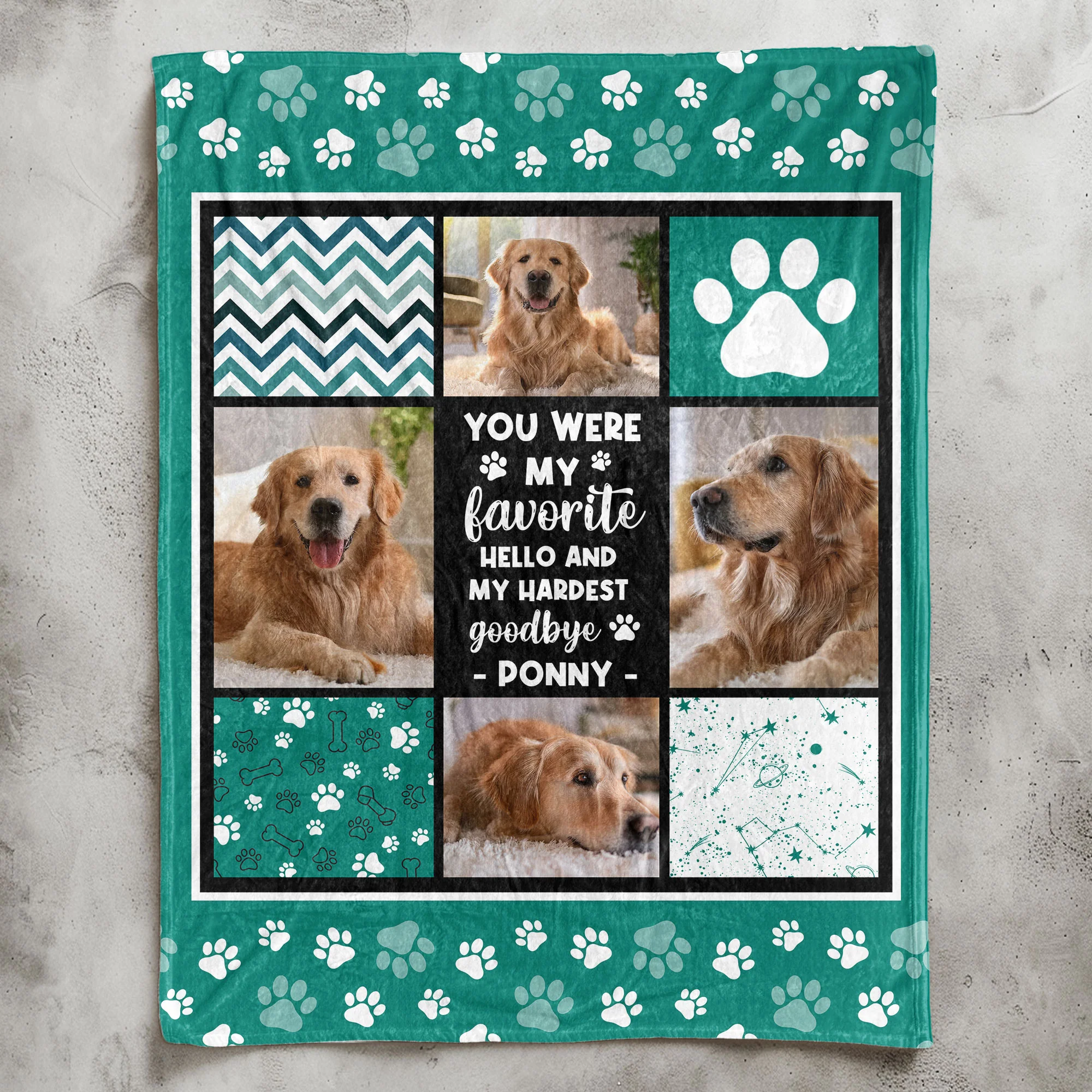 You Were My Favorite Hello Pet Memorial Blanket - Personalized Photo Blanket - Image 8