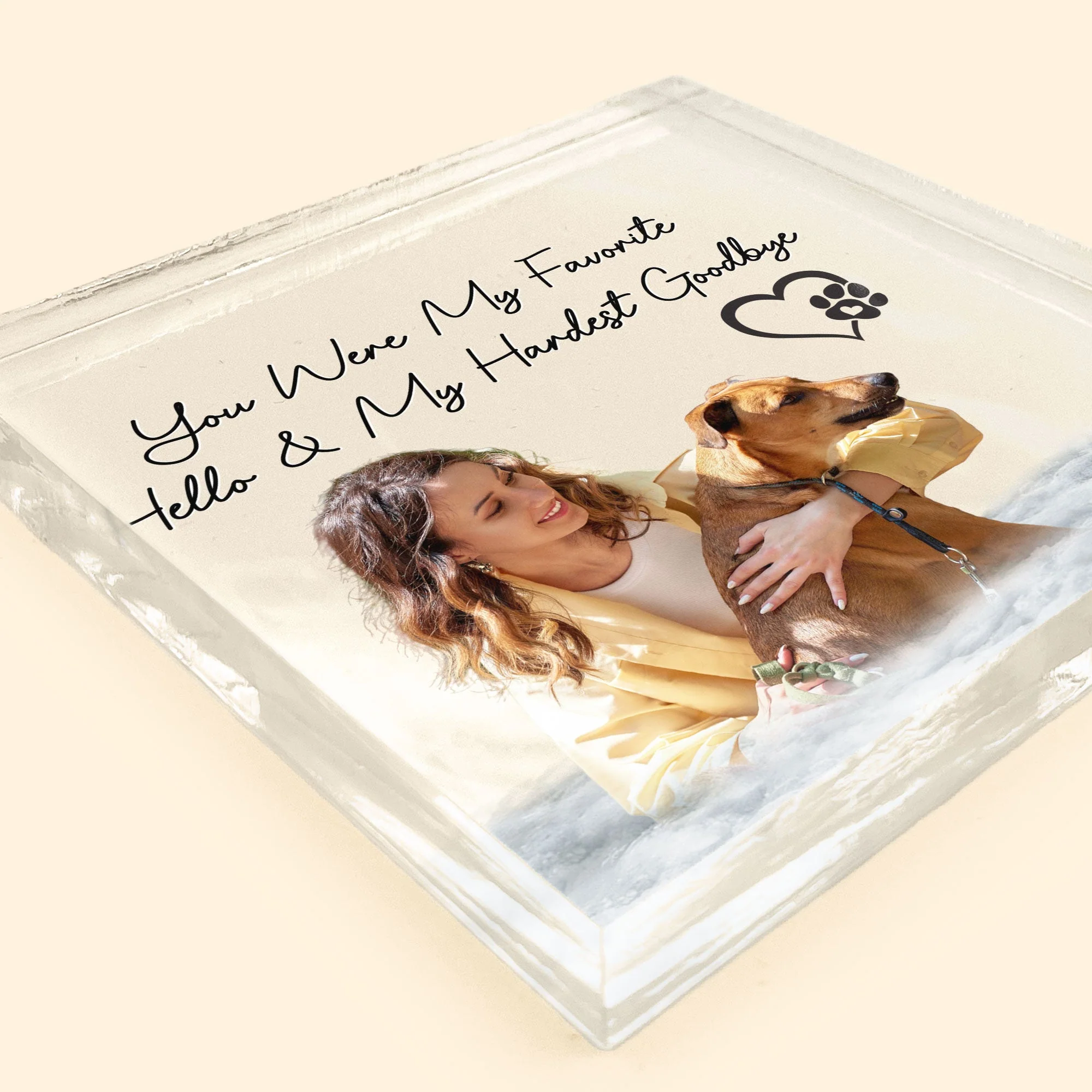 You Were My Hardest Goodbye - Personalized Acrylic Photo Plaque - Image 4