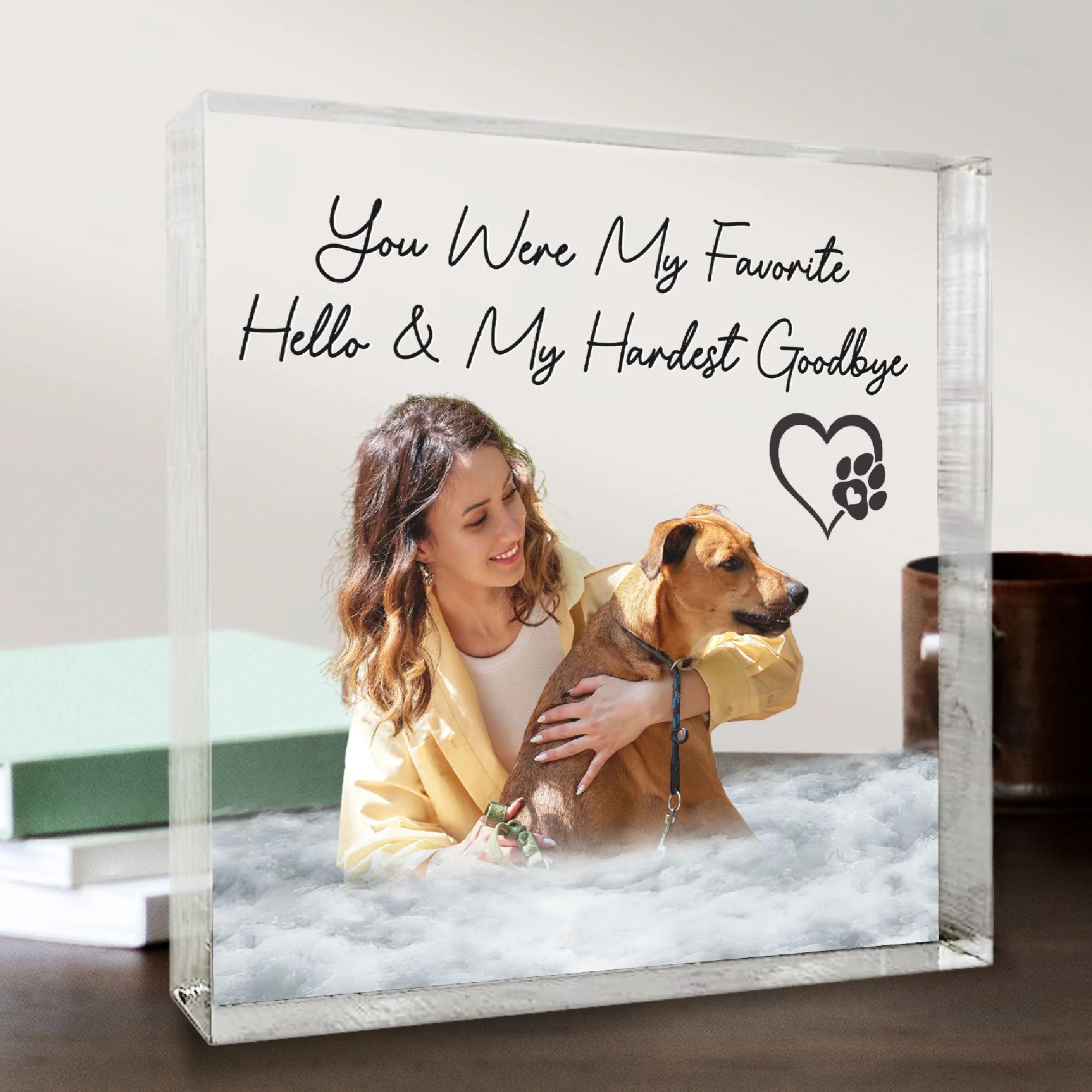 You Were My Hardest Goodbye - Personalized Acrylic Photo Plaque - Image 5