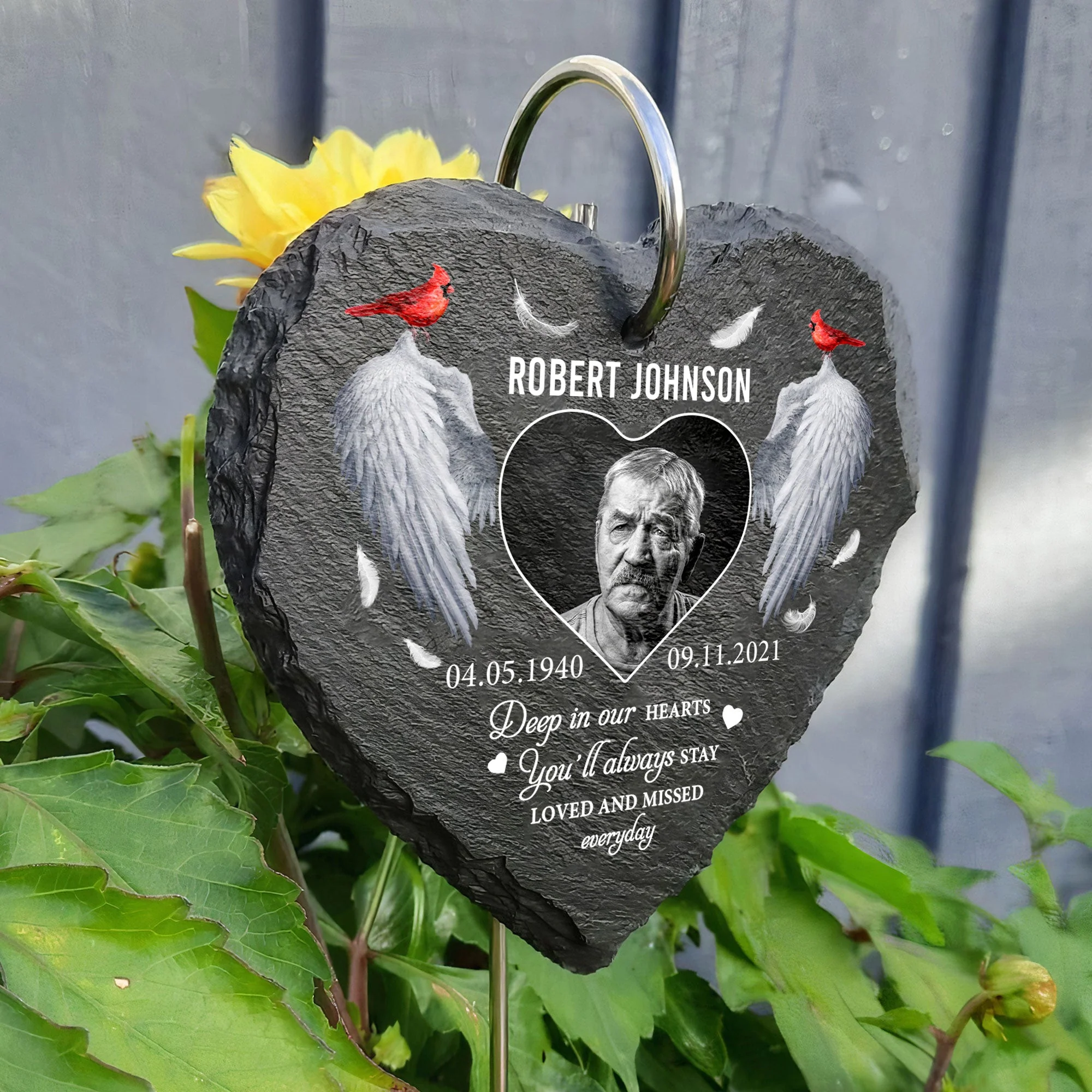 You Will Always Be Loved - Personalized Memorial Garden Slate And Hook - Image 3