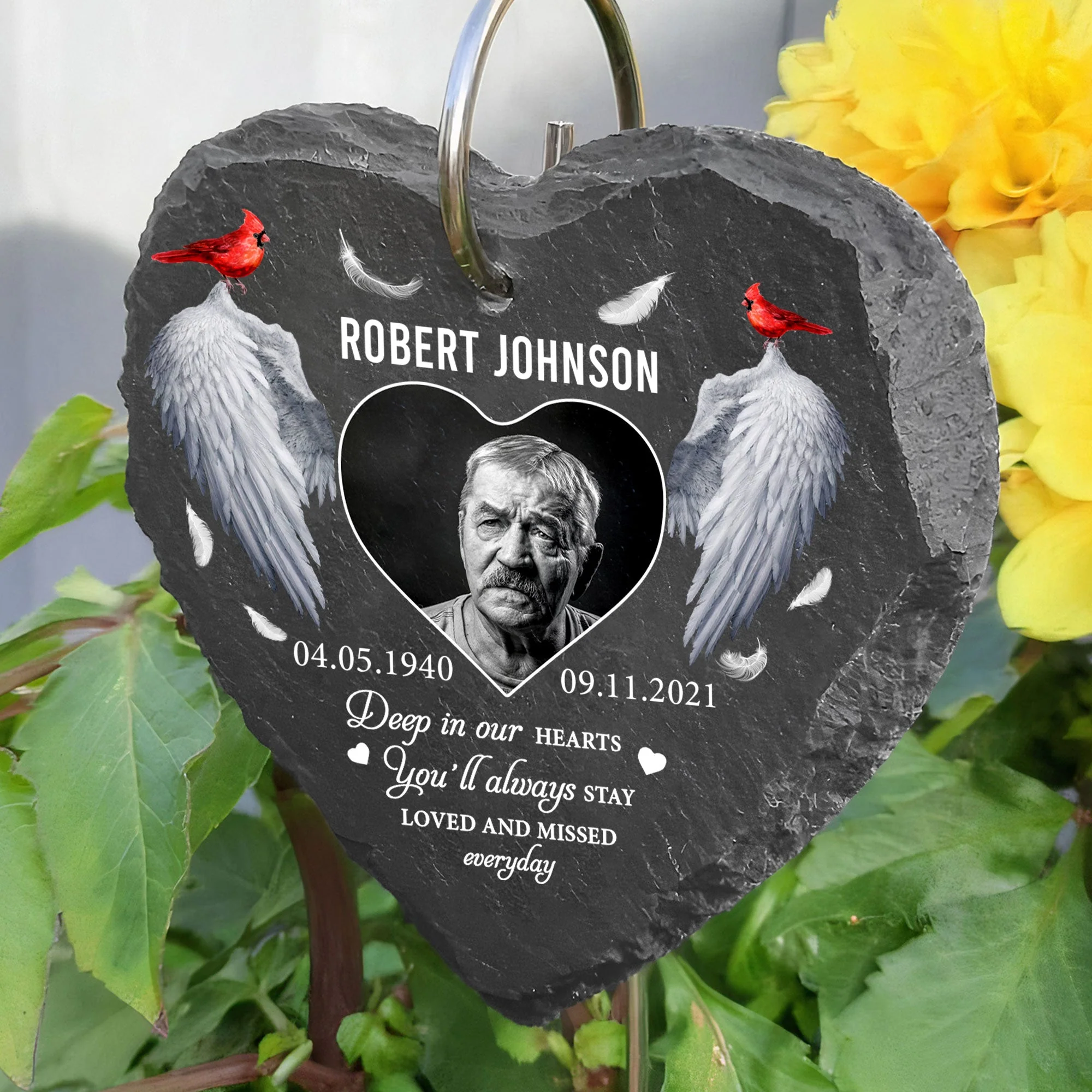 You Will Always Be Loved - Personalized Memorial Garden Slate And Hook - Image 4