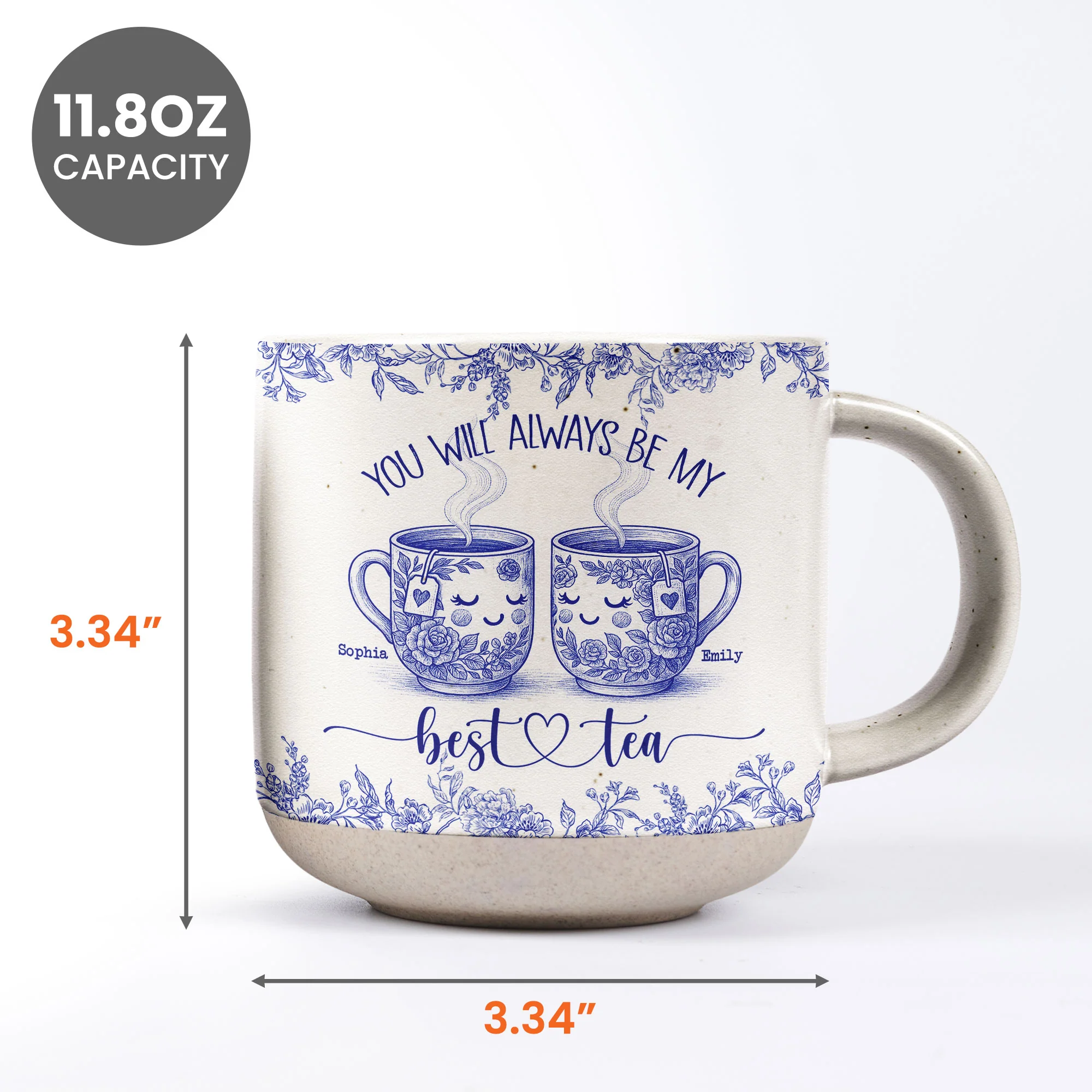 You Will Always Be My Best Tea - Personalized Pottery Mug - Image 5