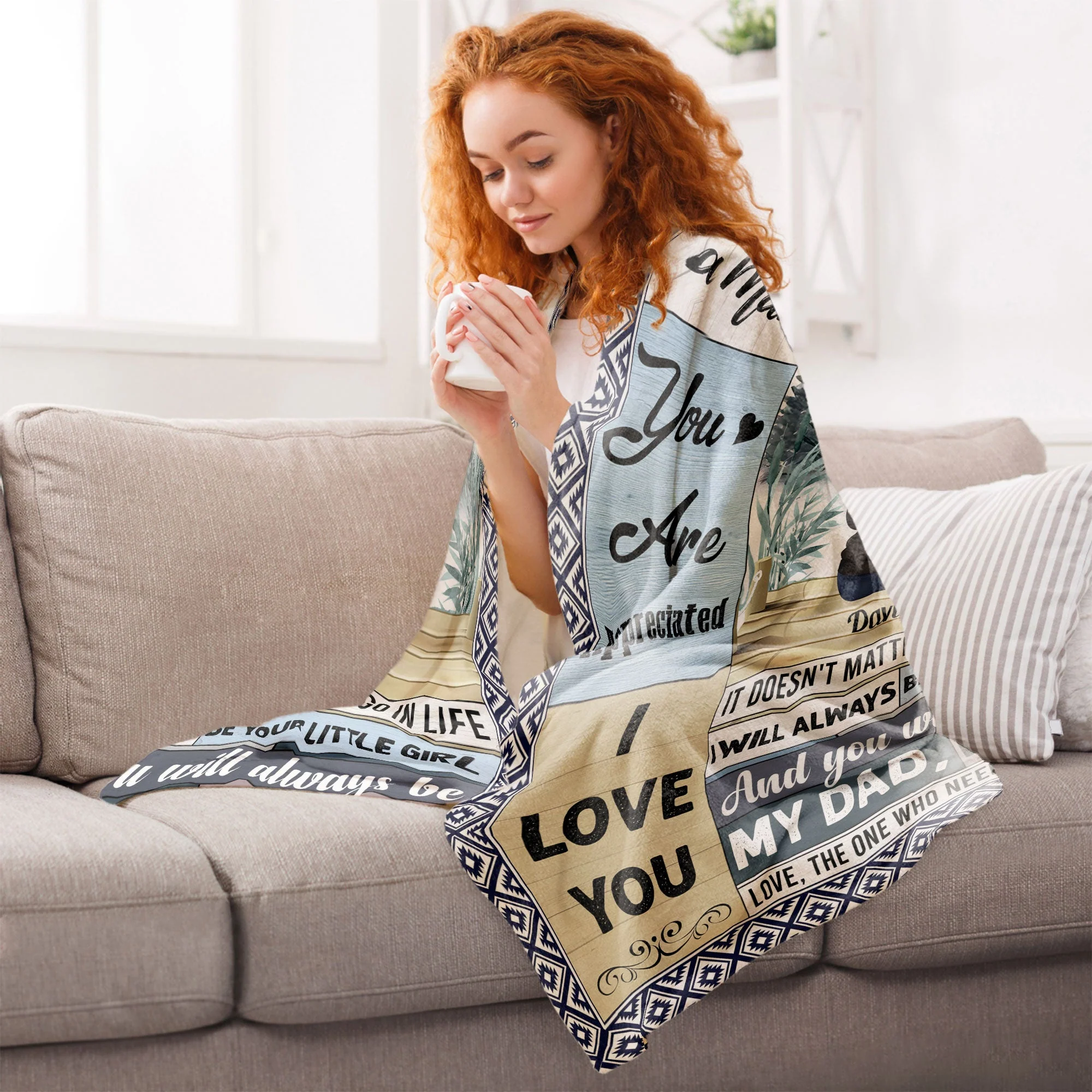 You Will Always Be My Hero - Personalized Blanket - Birthday, Loving Gift For Single Parent, Dad, Father - Image 5