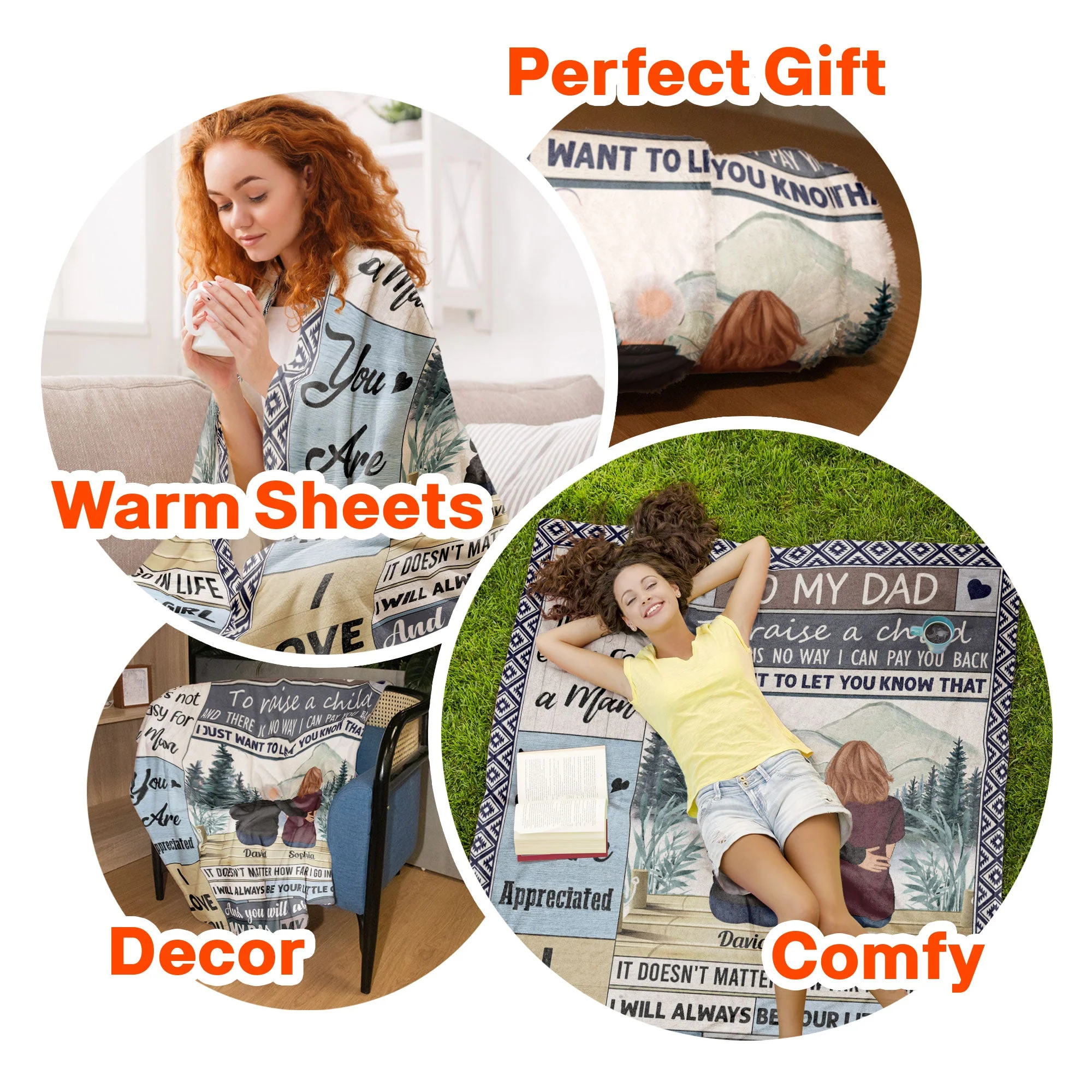 You Will Always Be My Hero - Personalized Blanket - Birthday, Loving Gift For Single Parent, Dad, Father - Image 6