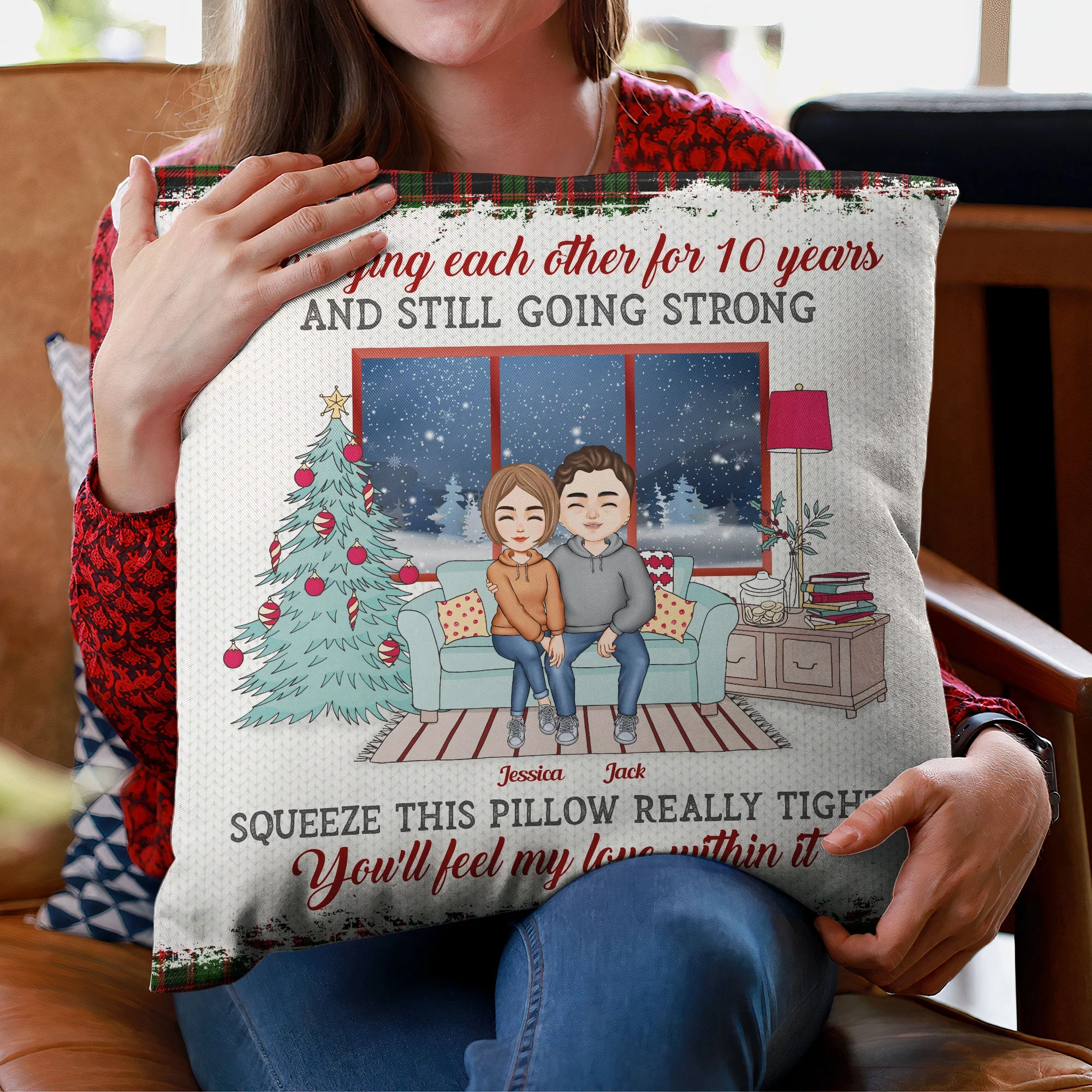 You Will Fill My Love Within' It - Personalized Pillow (Insert Included) - Christmas, Anniversary Gift For Life Partner, Husband, Wife, Lover - Image 3