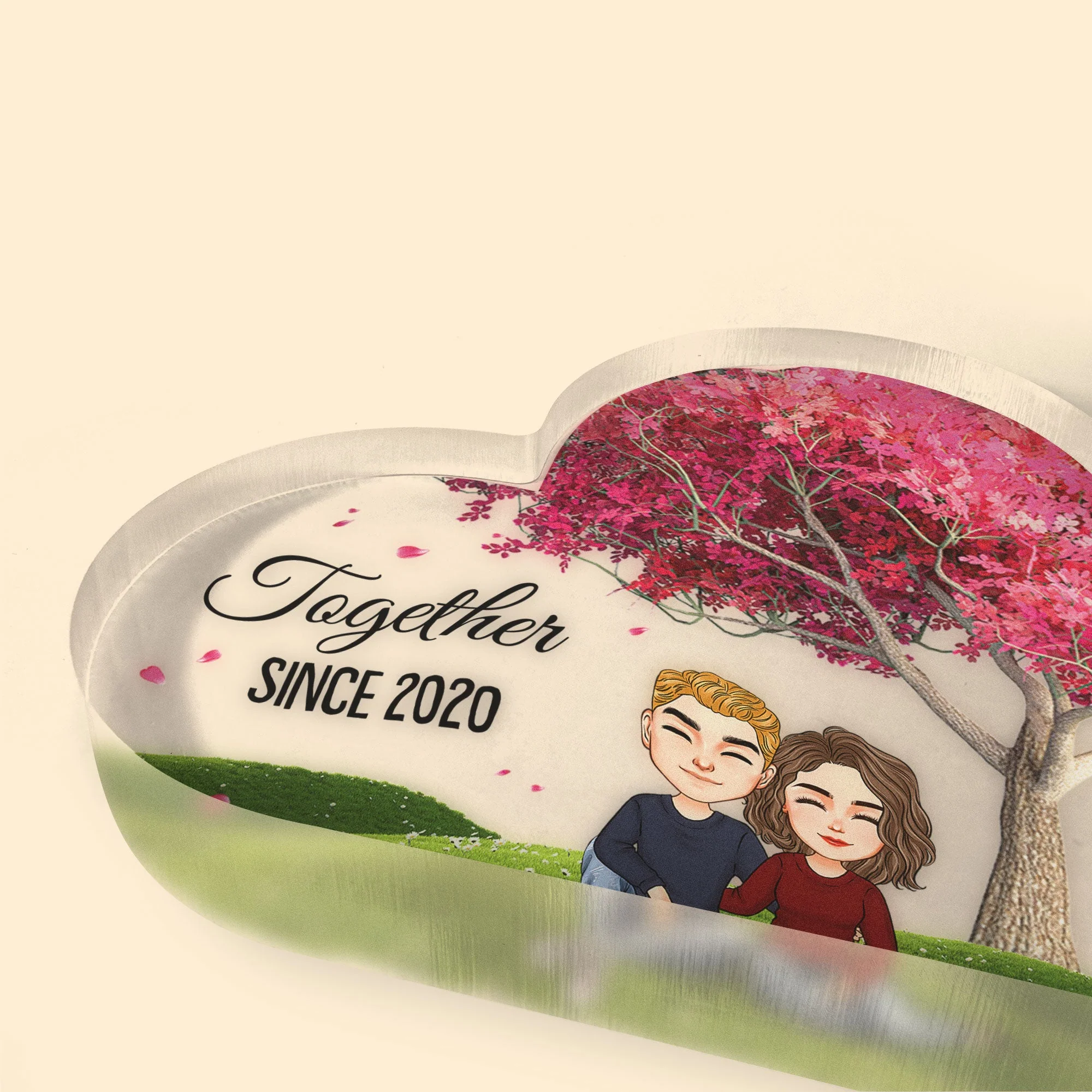 You Will Forever Be My Always - Personalized Heart Shaped Acrylic Plaque - Image 3