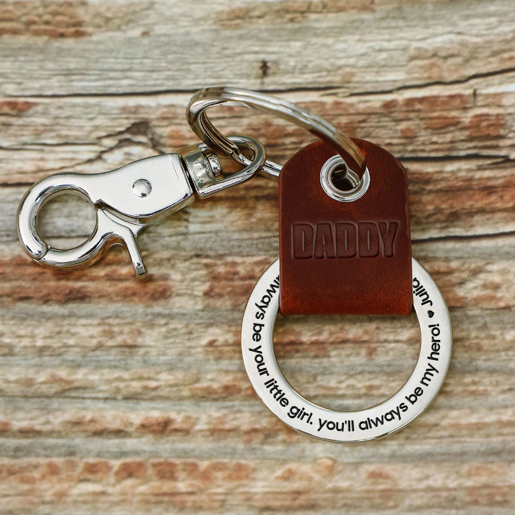 You'll Always Be My Hero! - Personalized Coordinates Keychain - Image 5