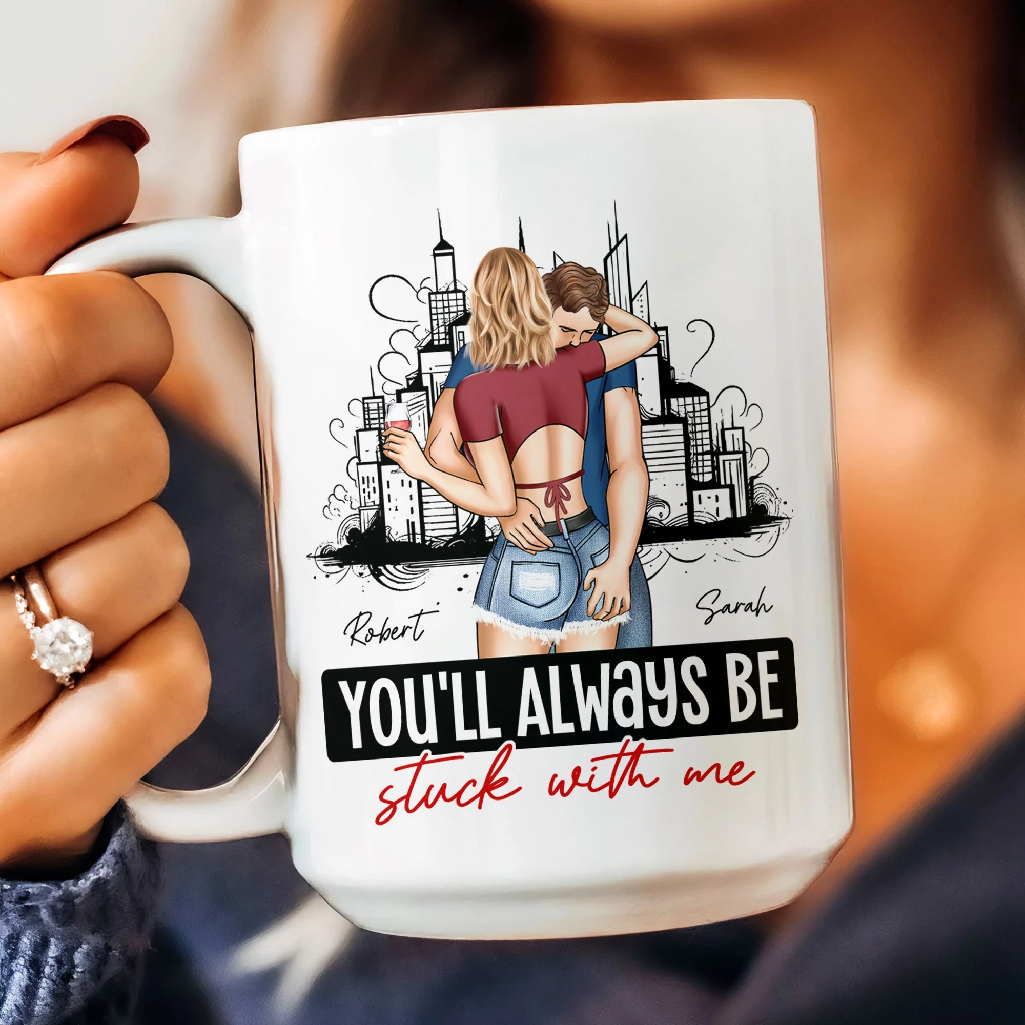 You'll Always Be Stuck With Me - Personalized Mug - Image 6