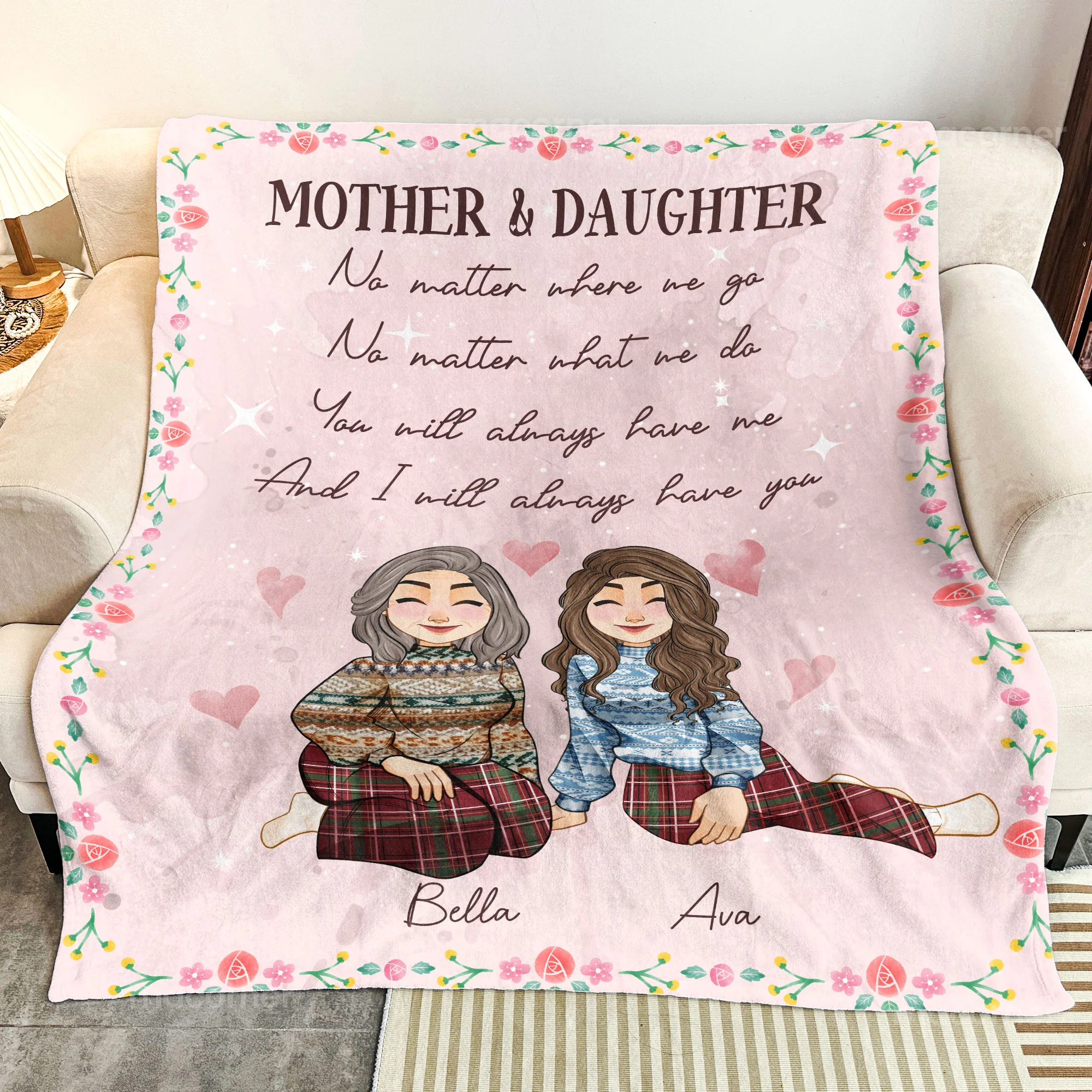 You'll Always Have Me, Daughter - Personalized Blanket - Image 2