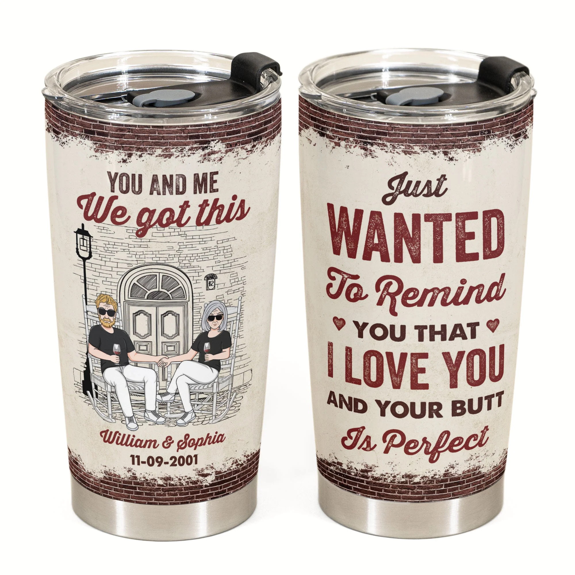 Your Butt Is Perfect - Personalized Tumbler Cup - Anniversary, Christmas Gift For Wife, Lover, Spouse, Woman - Image 2