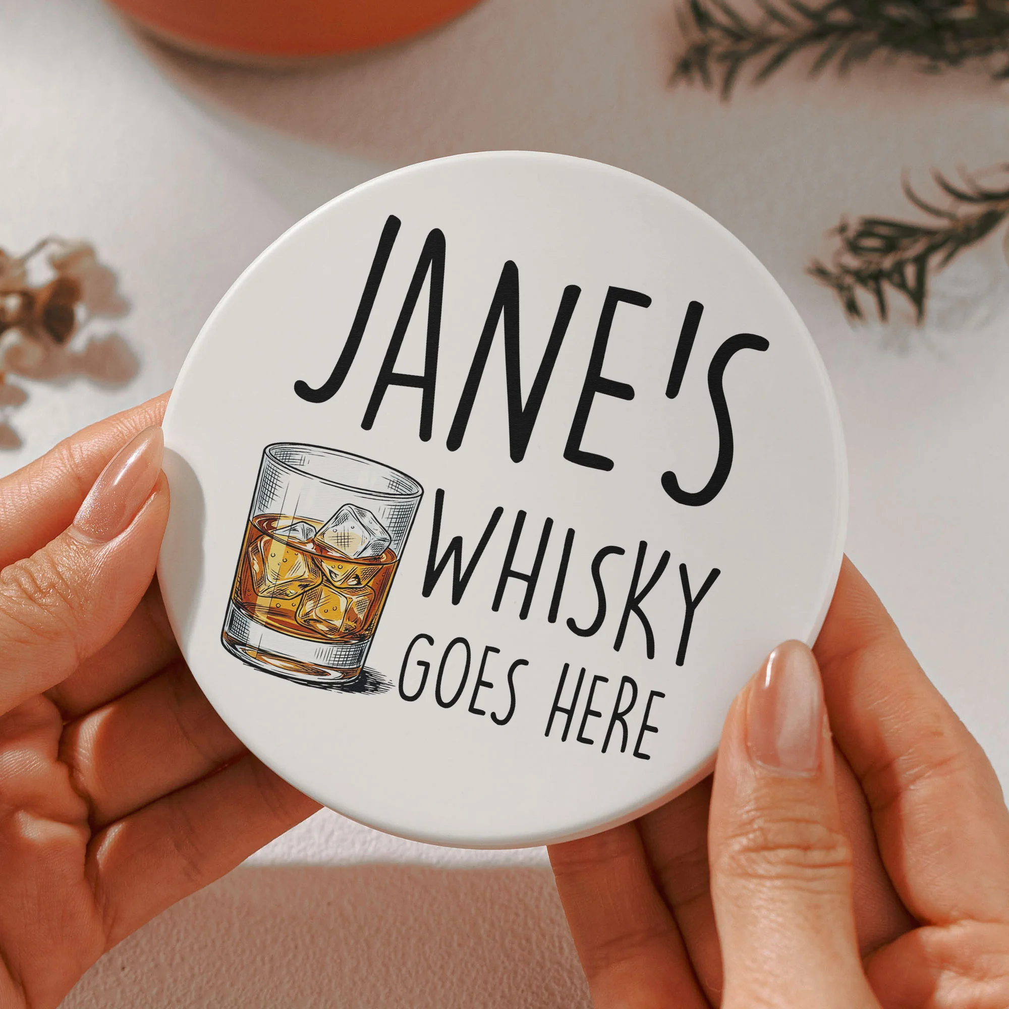 Your Drink Here - Personalized Ceramic Coaster - Image 6