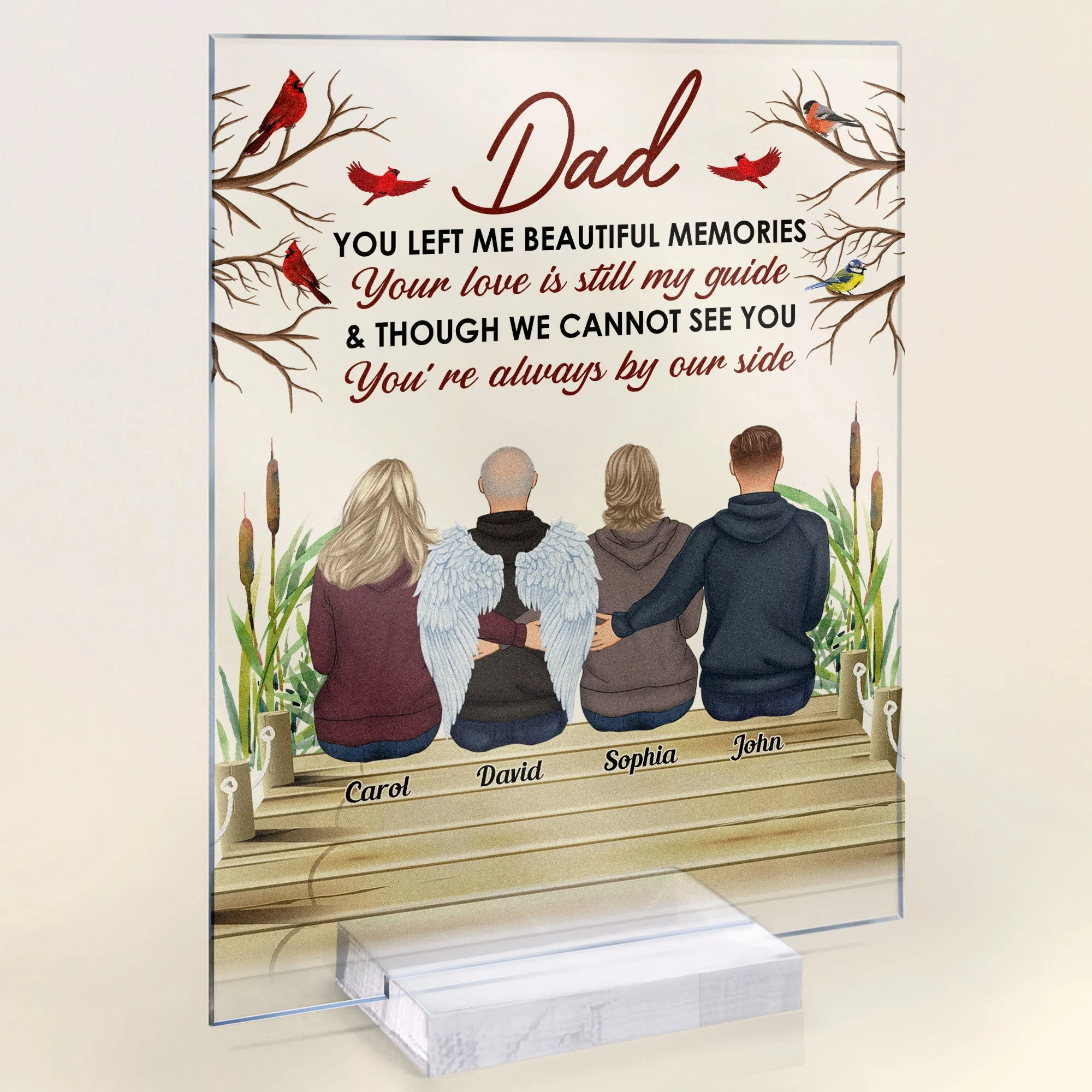 Your Love Is Still Our Guide - Personalized Acrylic Plaque - Memorial, Father's Day Gift For Family Members - Image 2