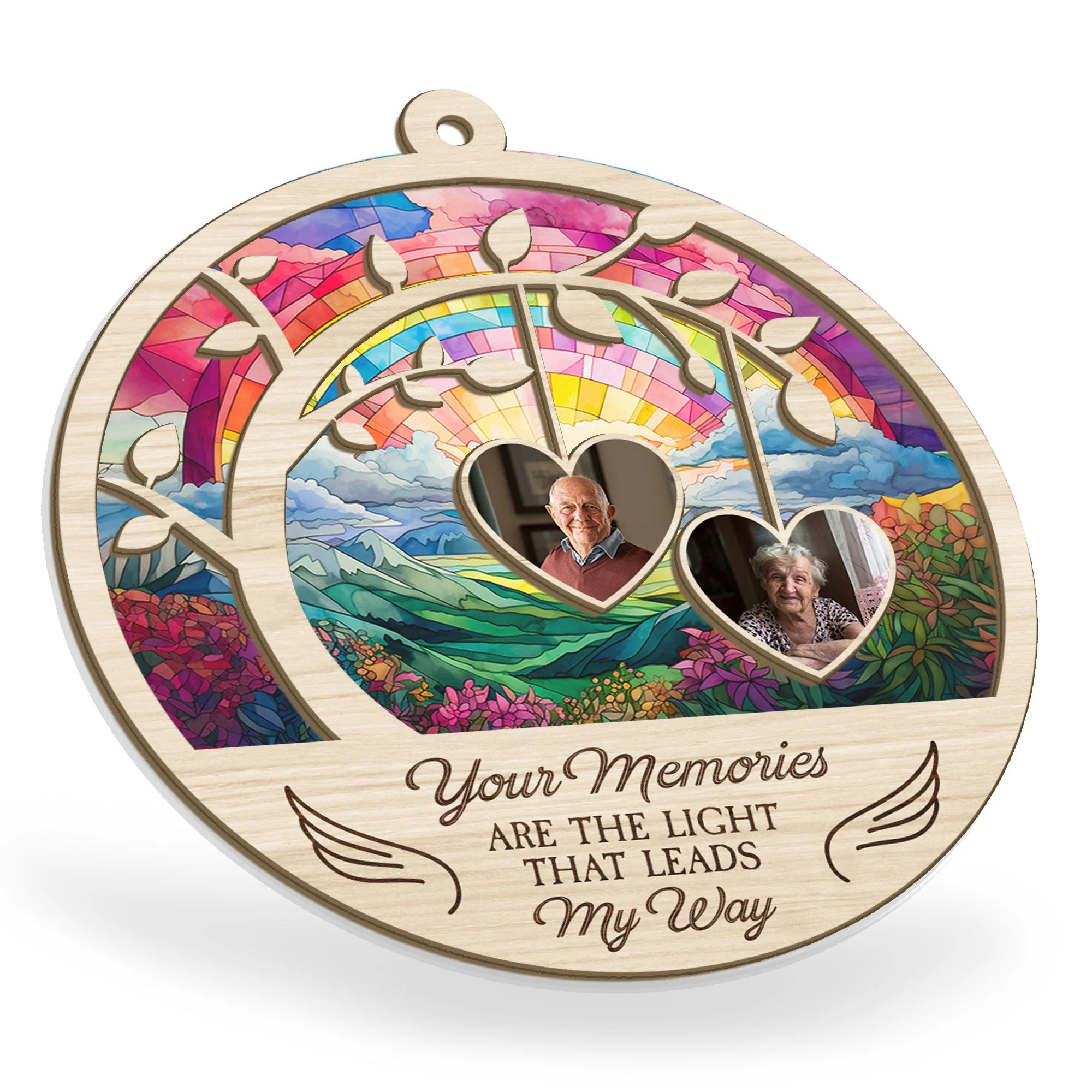 Your Memories Are The Light That Leads My Way - Personalized Suncatcher Ornament - Image 5