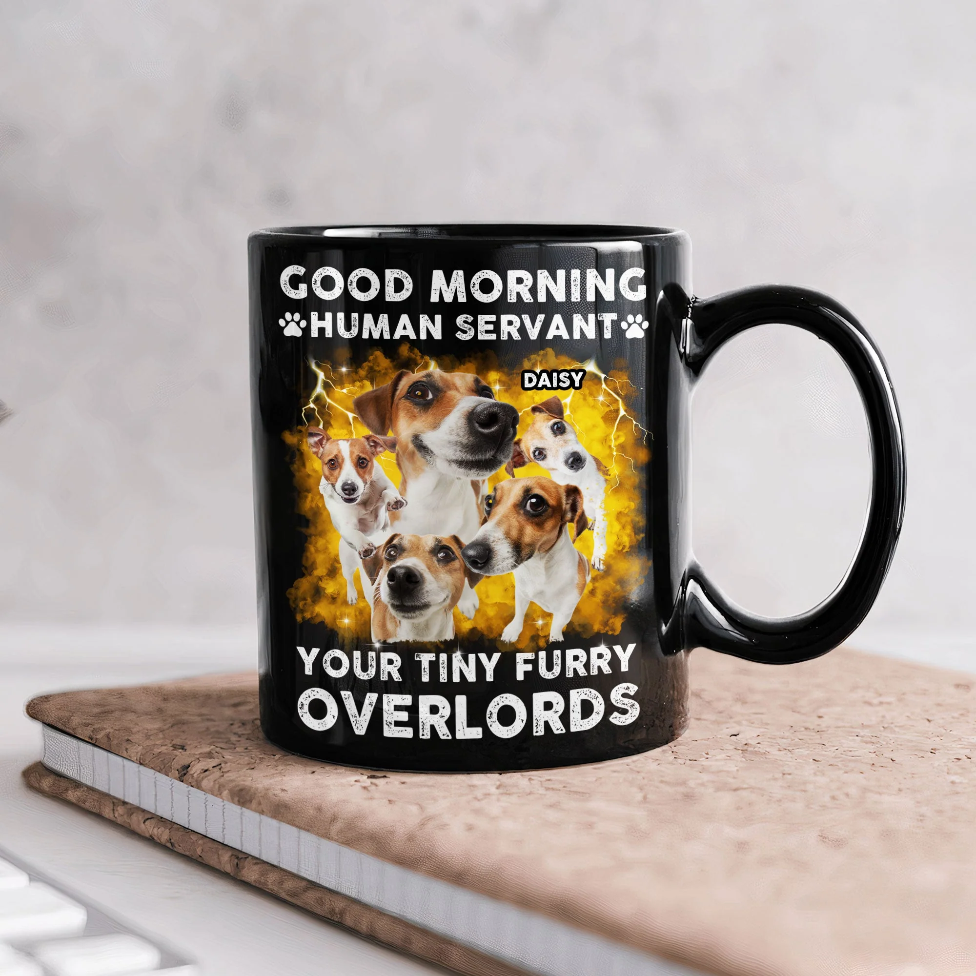 Your Tiny Furry Overlords - Personalized Photo Mug - Image 2