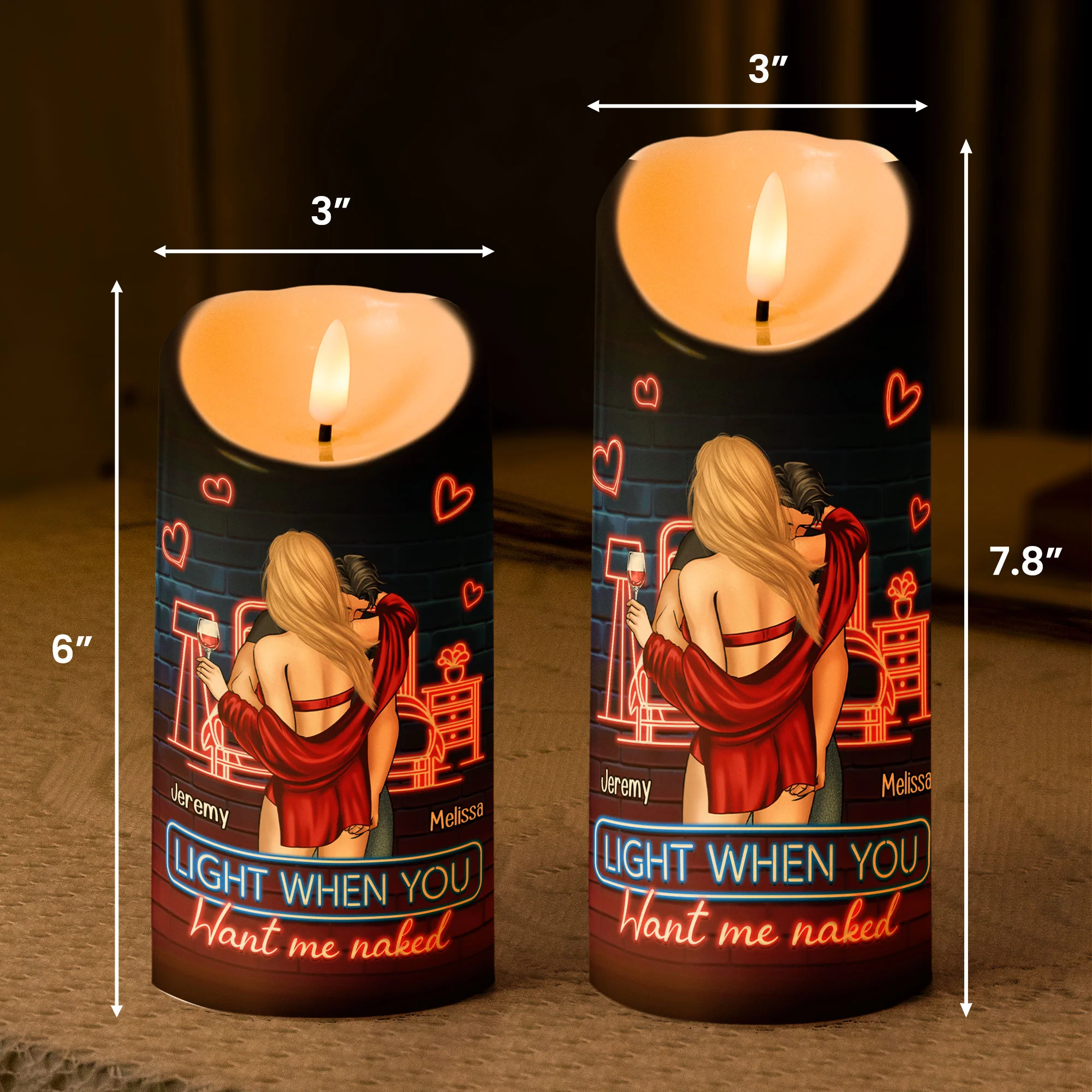 You're Always Sexy Light When You Want Me Naked - Personalized LED Candle - Image 6