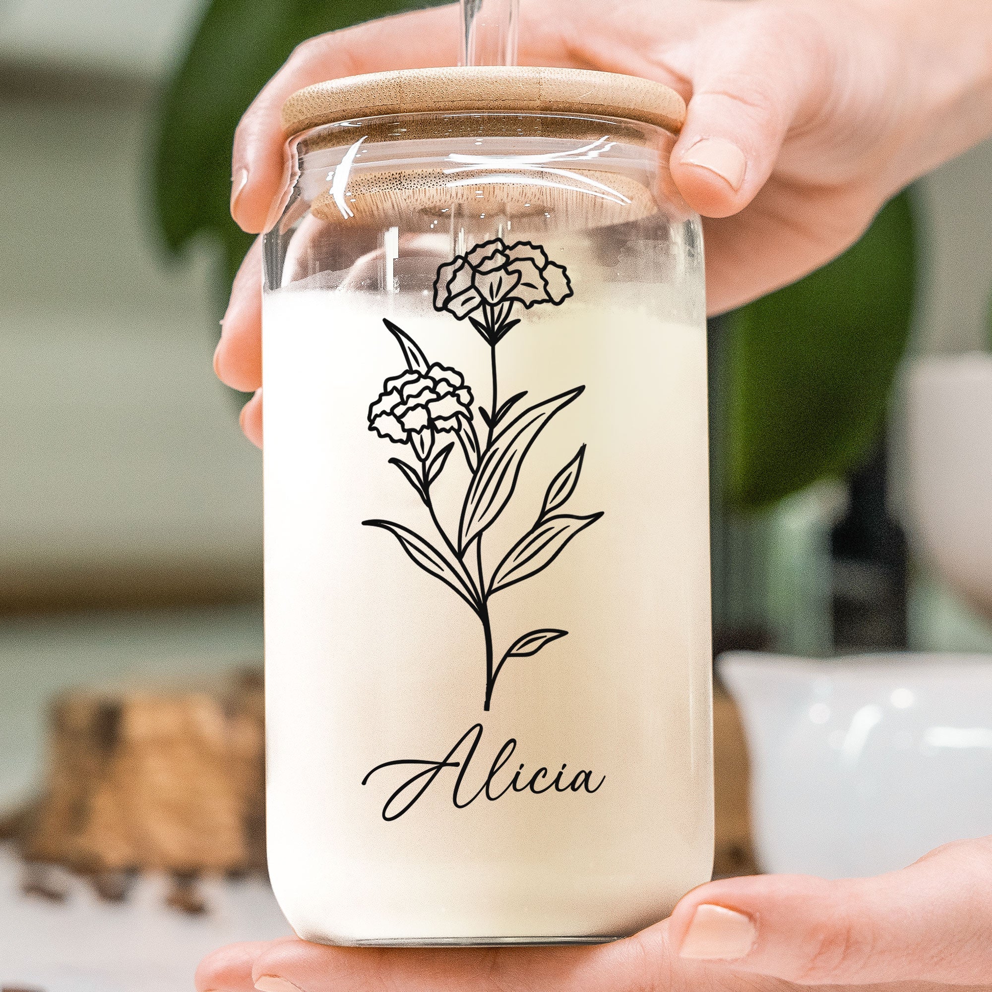 You're Awesome This Is Your Reminder Gift For Mom - Personalized Clear Glass Cup - Image 2