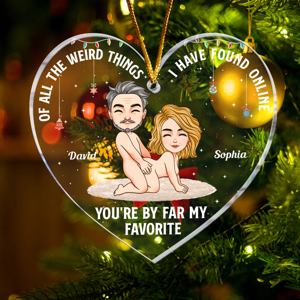 You're By Far My Favorite New Version - Personalized Acrylic Ornament - Image 3
