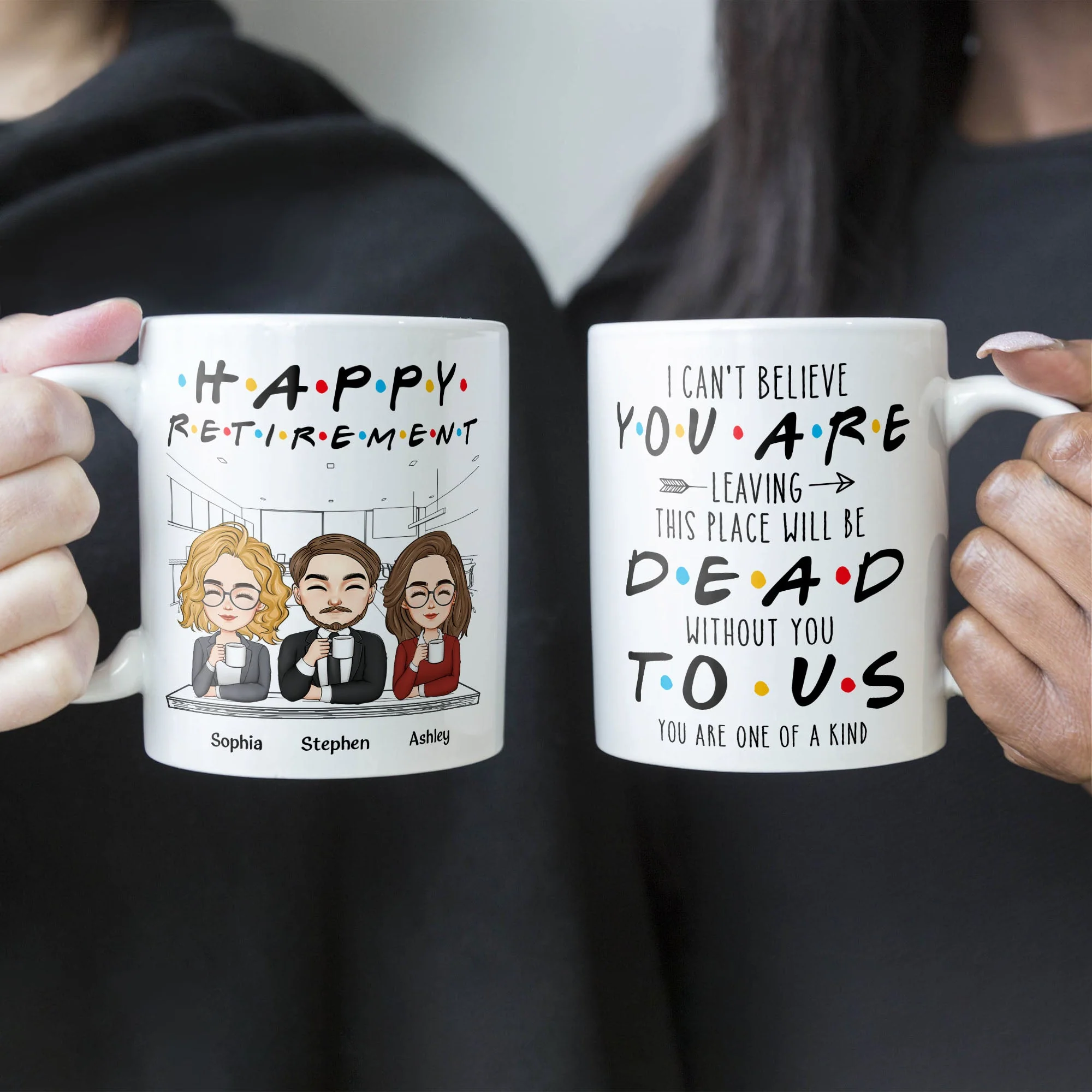 You're Dead To Us Funny Coworker Retirement - Personalized Mug - Image 4