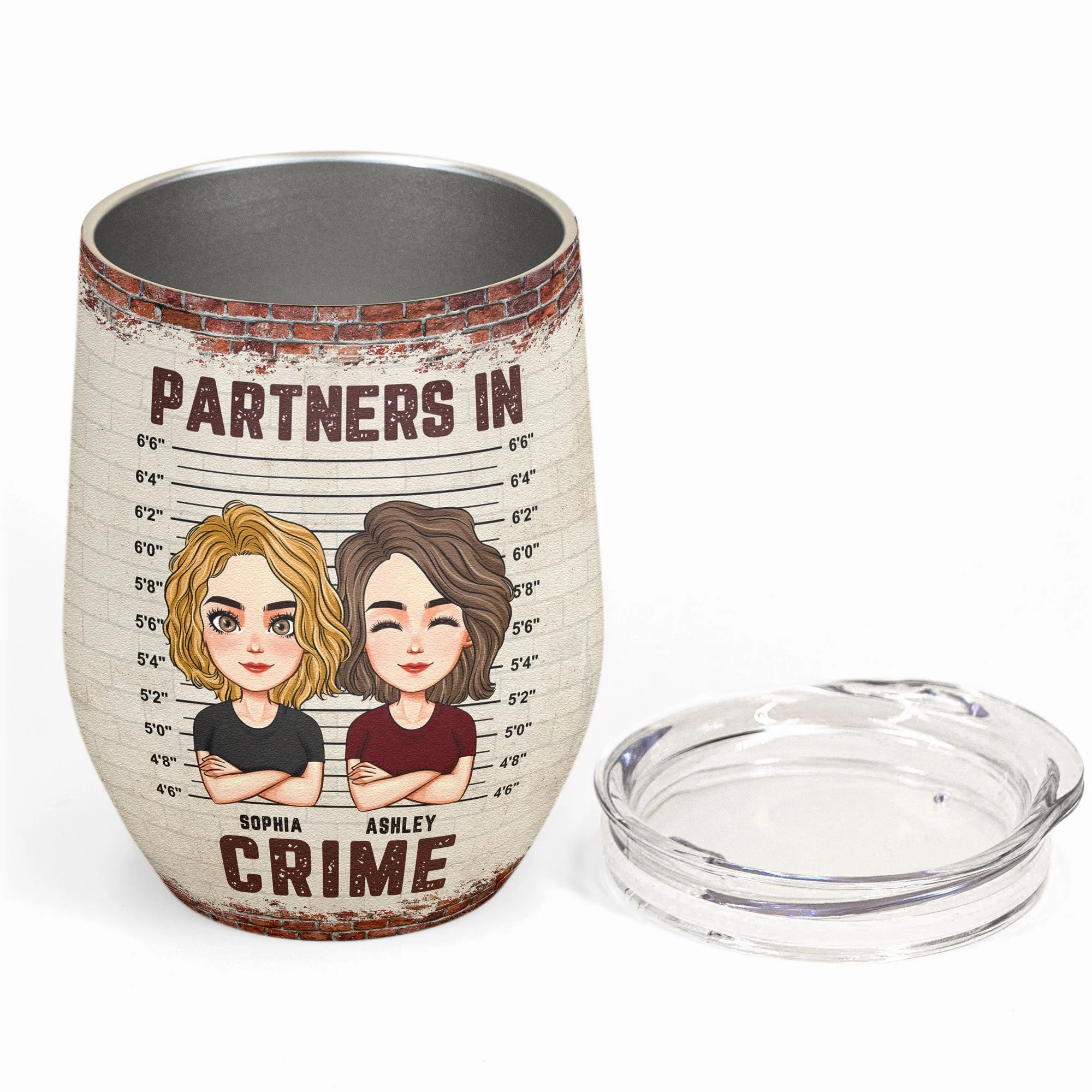 You're Deaf And I Don't Speak English - Personalized Wine Tumbler - Image 2